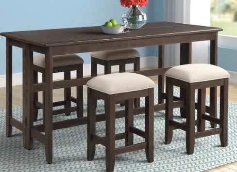 Lindsey - Stool (Set of 2) - Ebony / Beige - Image 3