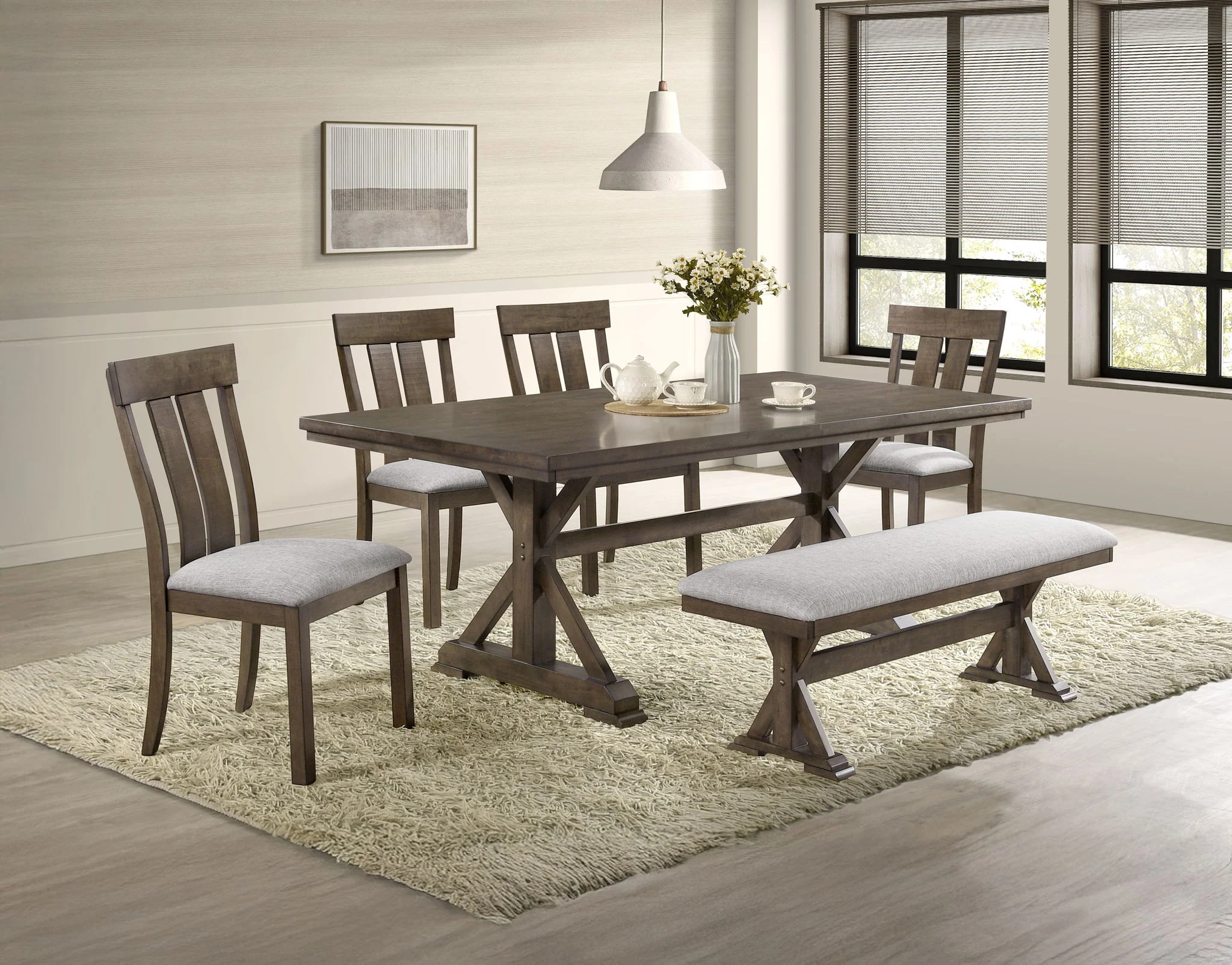 Lloyd - Bench - Brown / Gray - Image 4