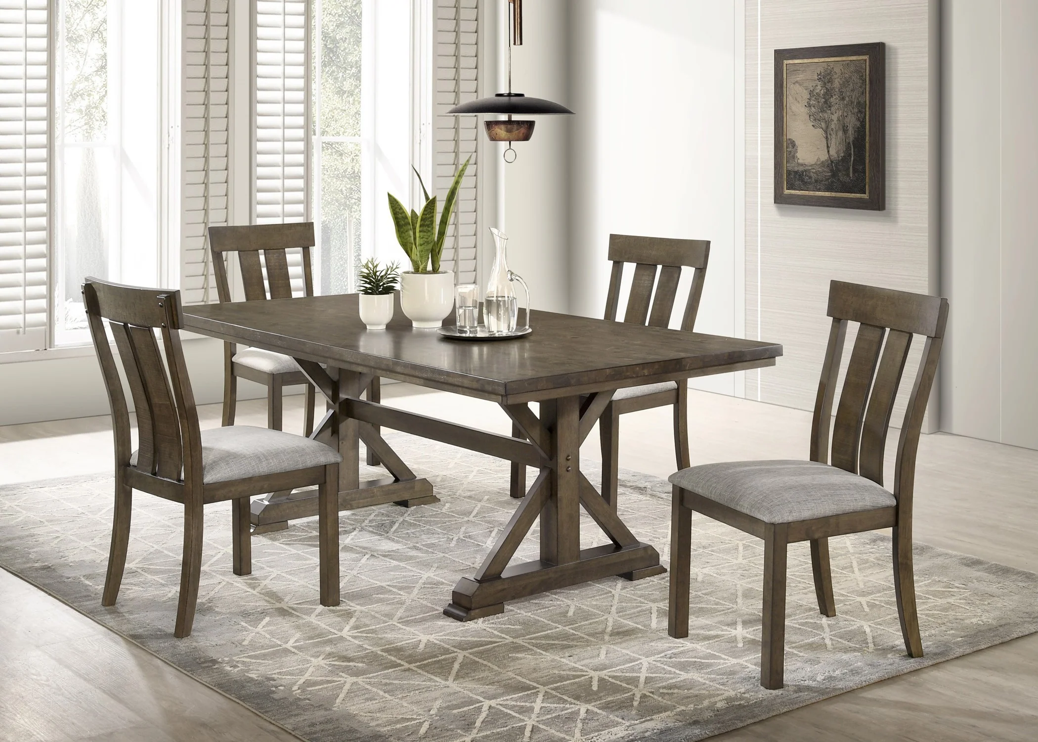 Lloyd Dining Room Set - Brown - Image 2