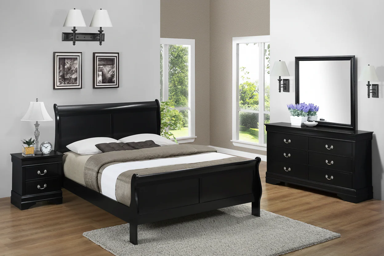 Louis Philip Black Bedroom Sets by Crown Mark - Image 7