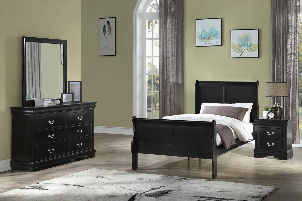 Louis Philip Black Bedroom Sets by Crown Mark - Image 9