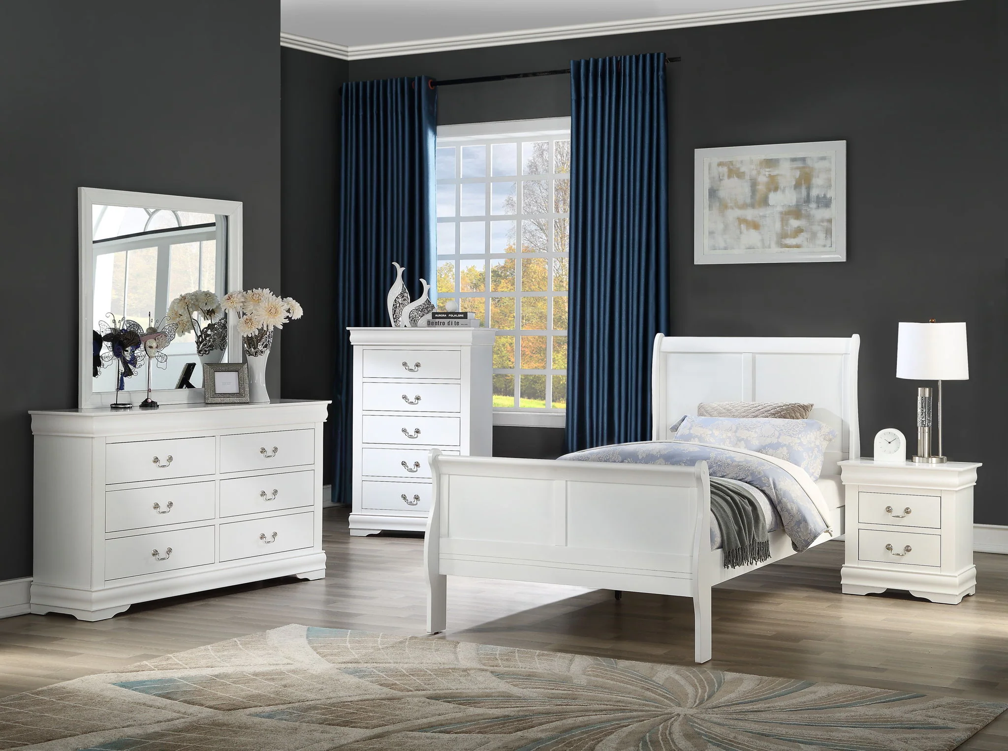 Louis Philip White Bedroom Sets by Crown Mark - Image 2