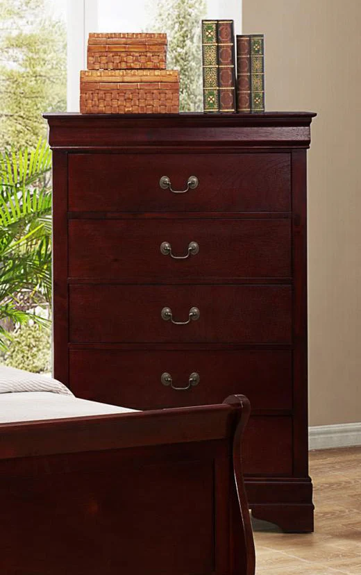 Louis Philip Cherry Bedroom Sets by Crown Mark - Image 5