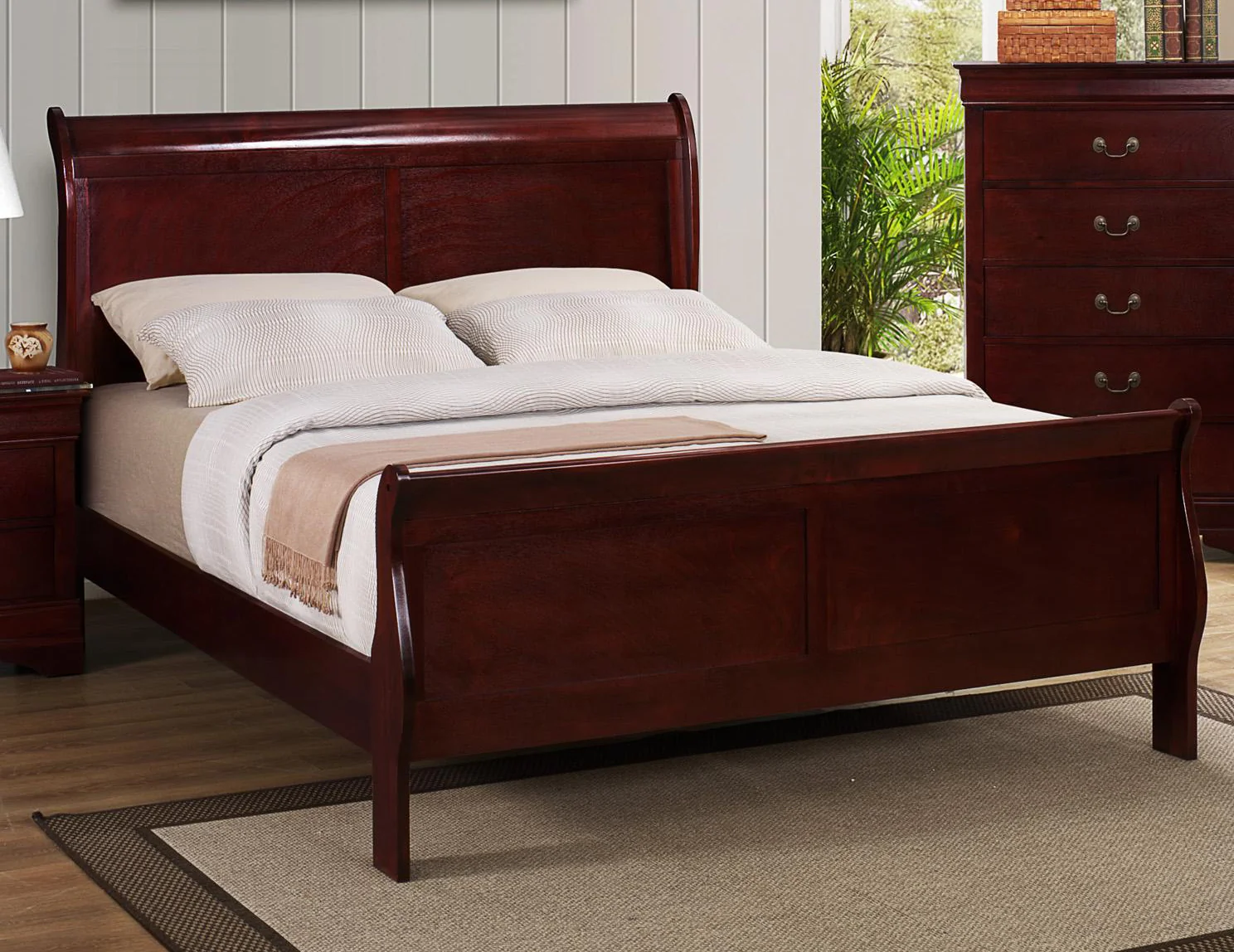 Louis Philip Cherry Bedroom Sets by Crown Mark - Image 6