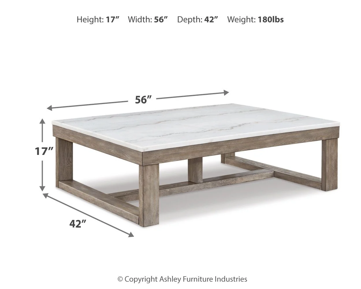 Loyaska - Rectangular Cocktail Table - Brown / Ivory - Image 3
