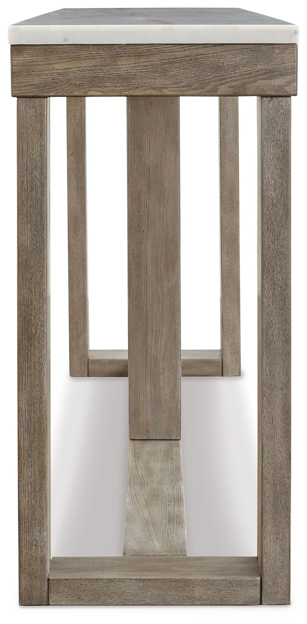 Loyaska - Sofa Table - Brown / Ivory - Image 4