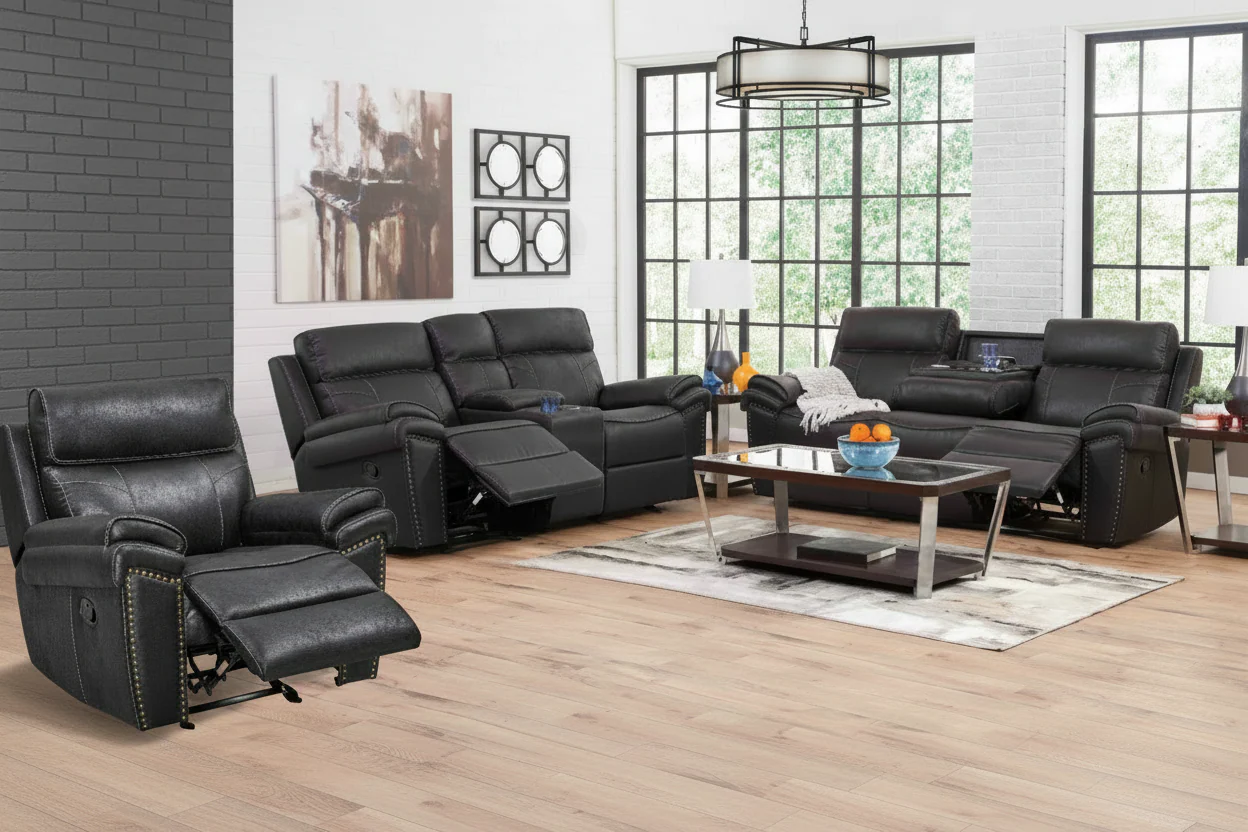 LR3900CC Charcoal Motion Living Room Collection