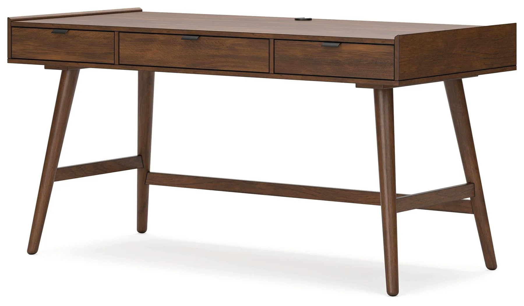 Lyncott - 3 Pc. - Home Office Desk, Chair, Bookcase - Brown - Image 3