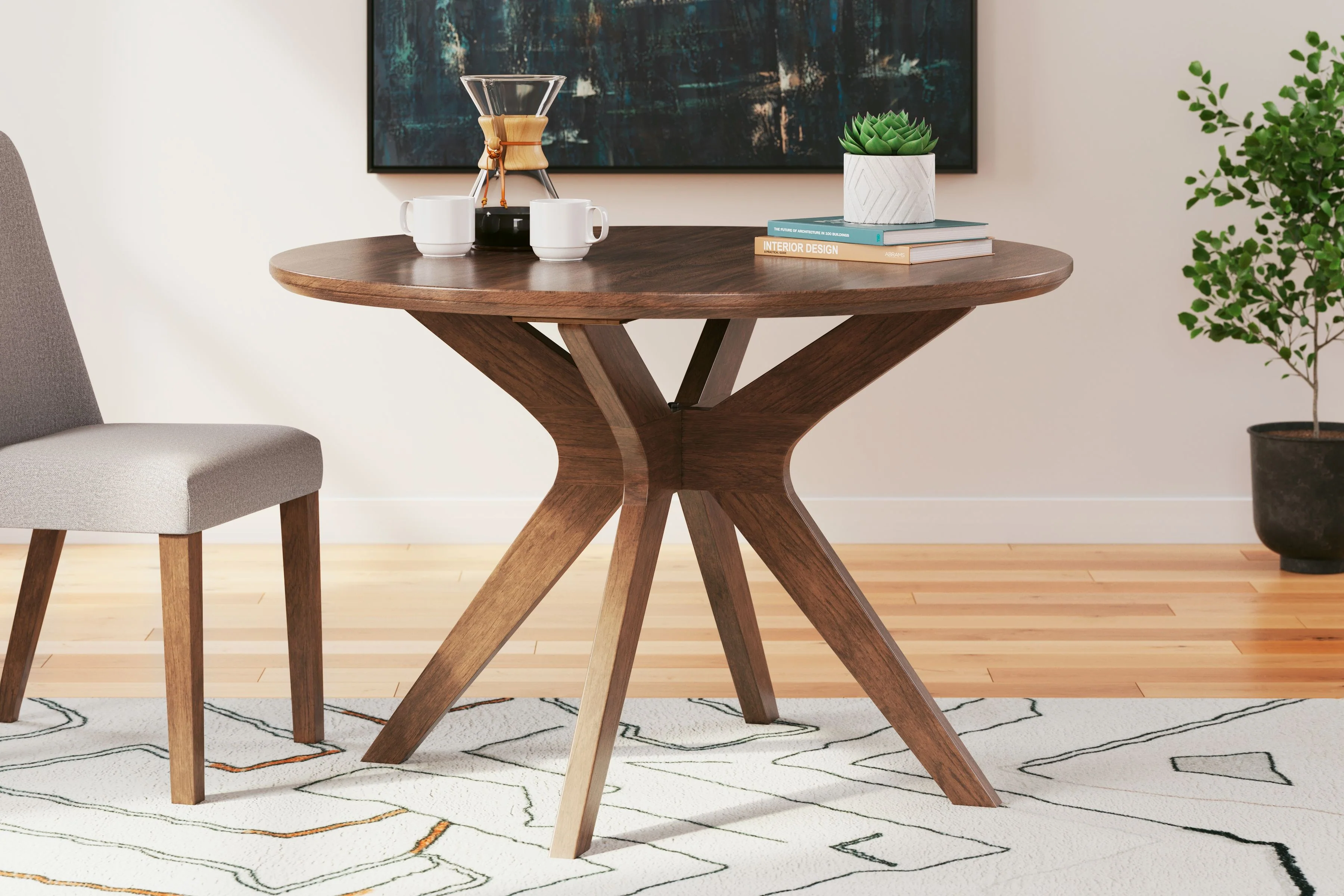 Lyncott - Brown - Round Dining Room Table - Image 3
