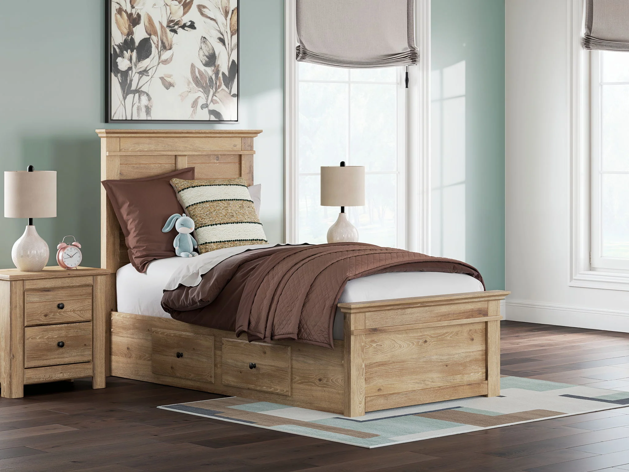 Makidern - Panel Storage Bed With 2 Under Bed Storage Units - Image 20