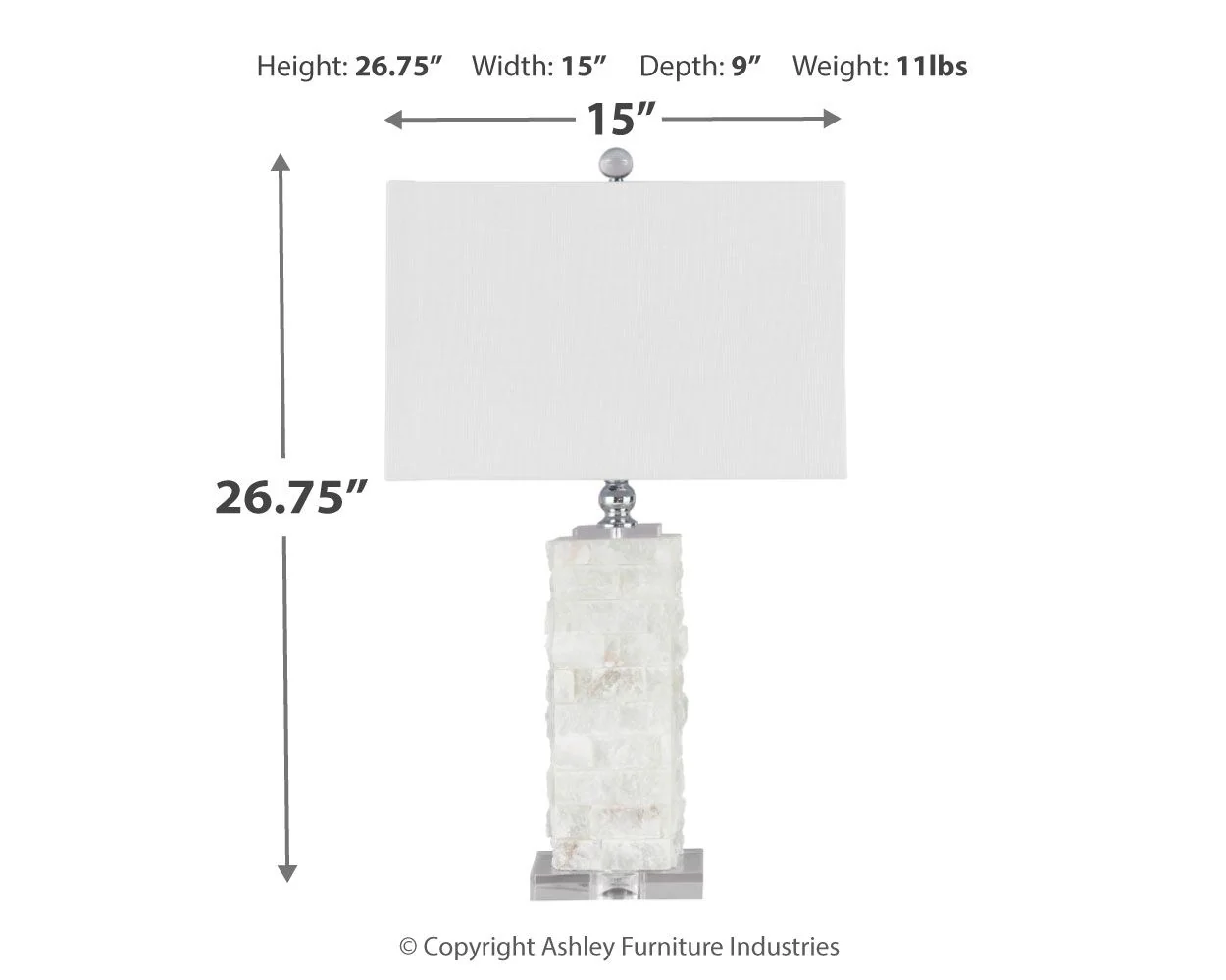 Malise - Alabaster Table Lamp  - White - Image 4
