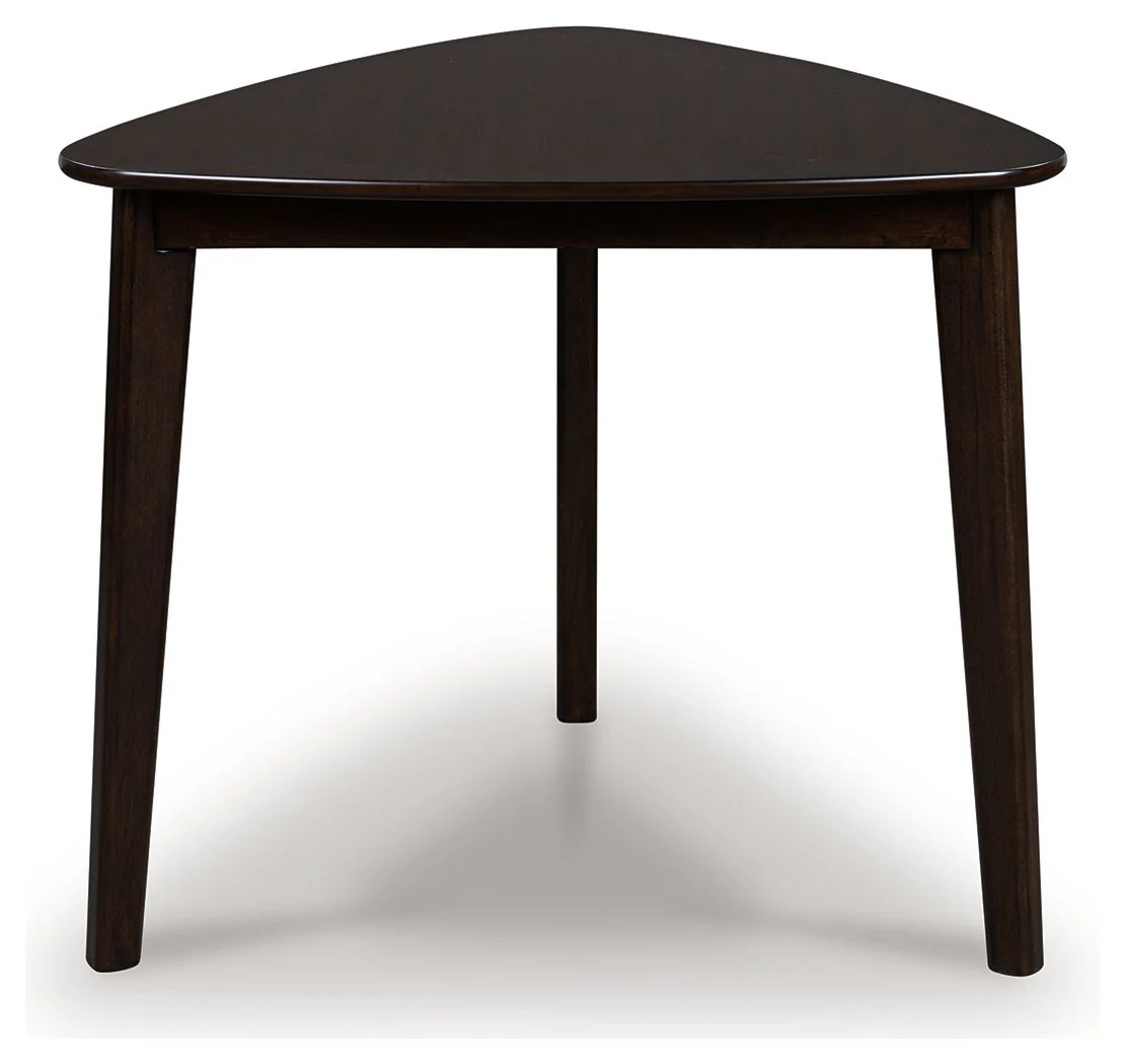 Mallenette - Triangle Dining Room Table - Merlot - Image 2