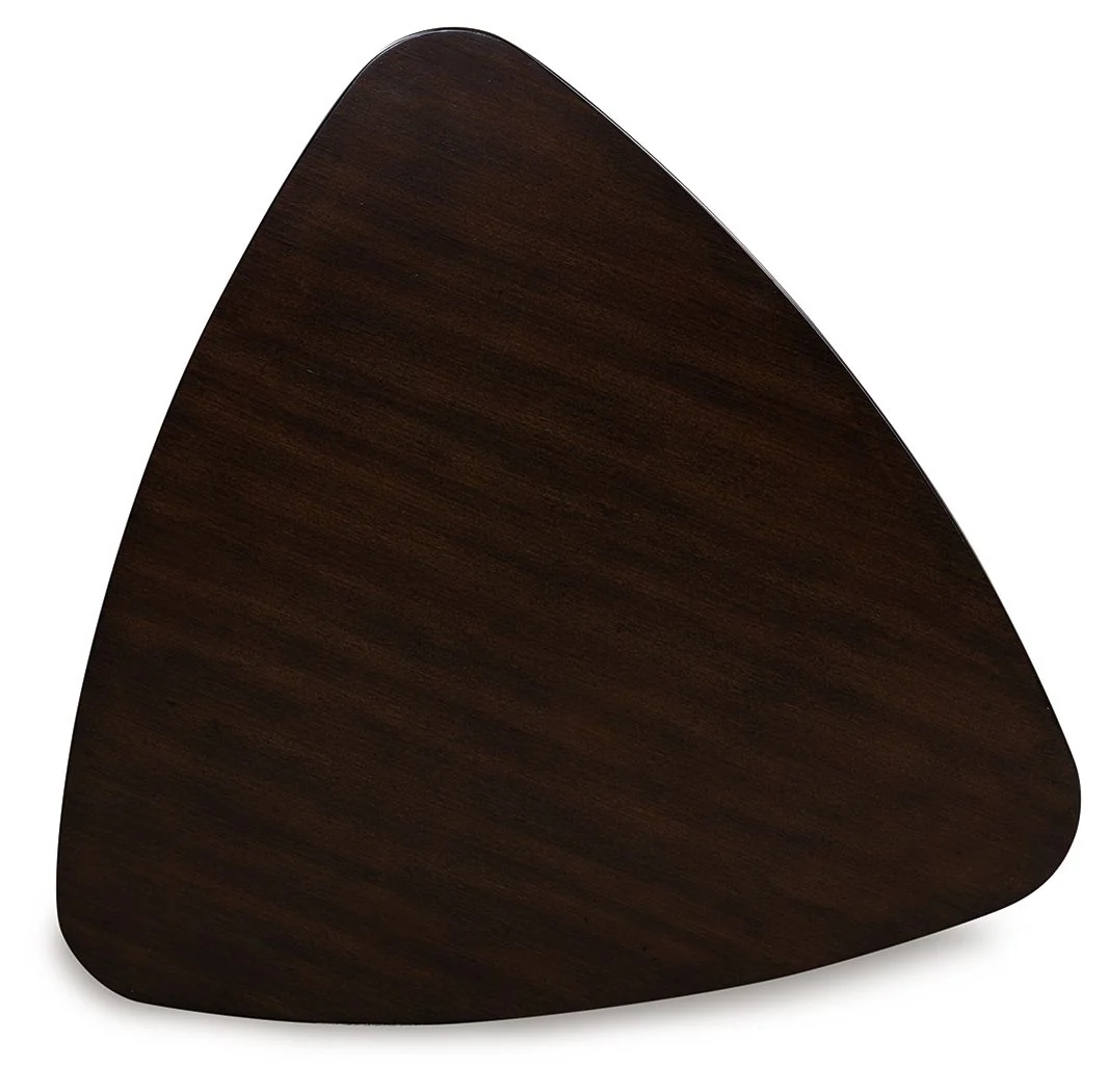 Mallenette - Triangle Dining Room Table - Merlot - Image 4