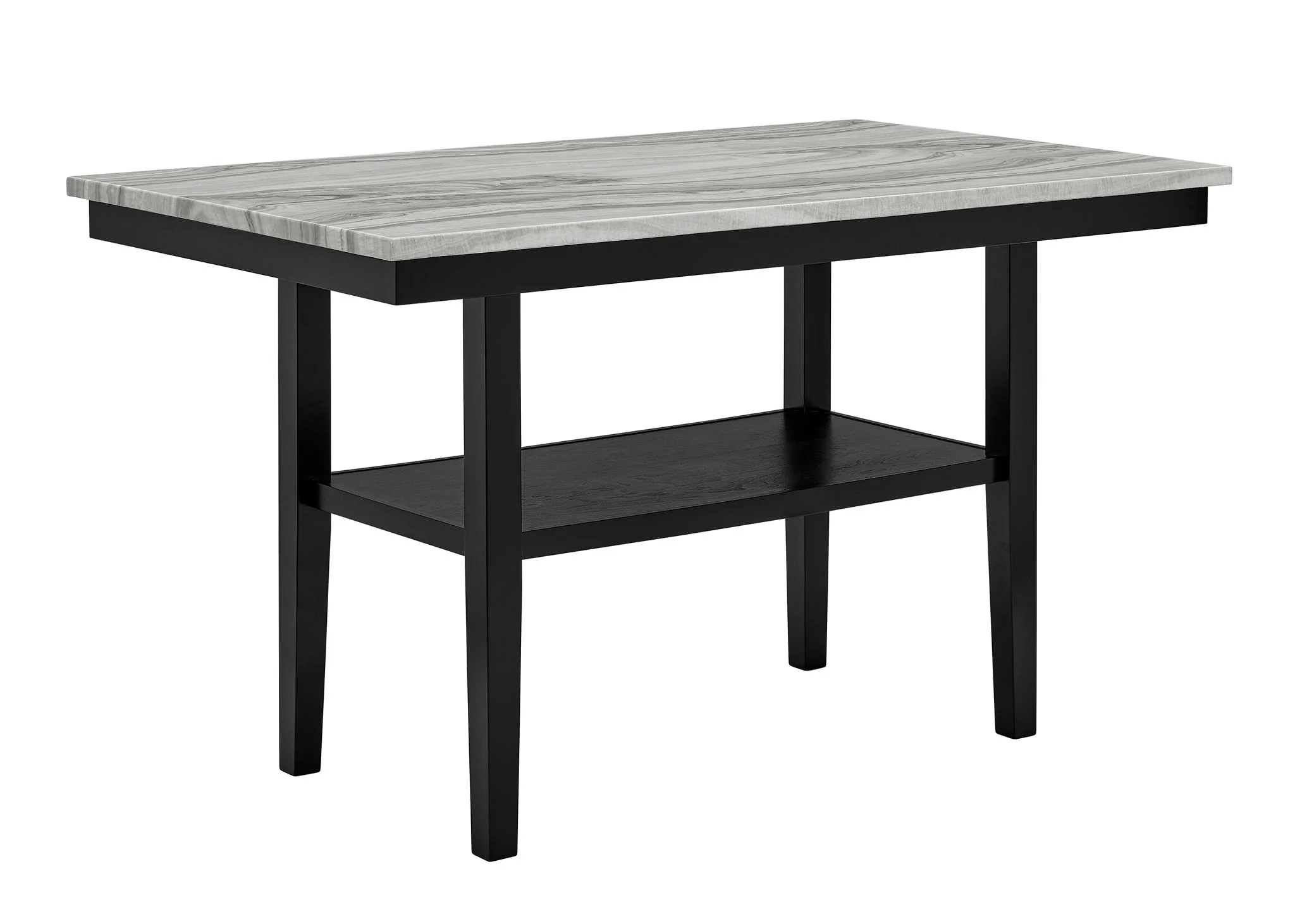 Marbel - 6 Piece Dining Room Set - Dove / Black - Image 2