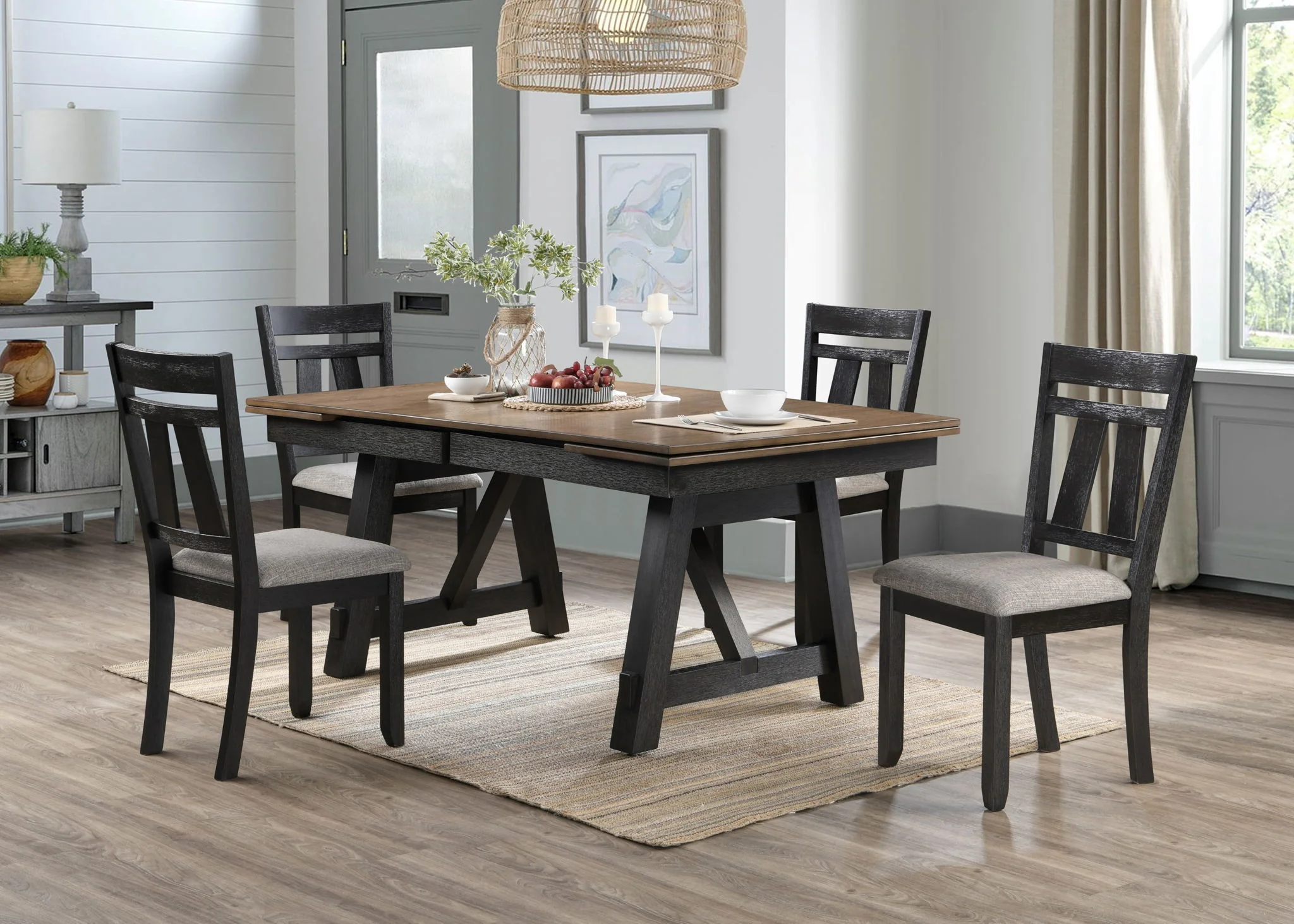Maribelle - Side Chair (Set of 2) - Gray / Charcoal - Image 2