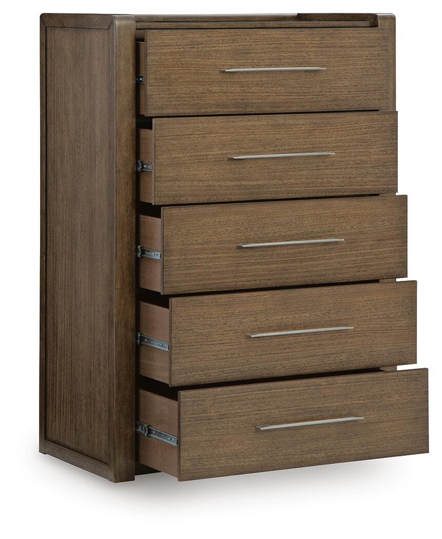 Marxmore - Five Drawer Chest - Brown - Image 2