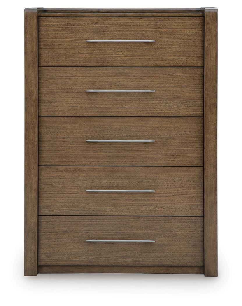 Marxmore - Five Drawer Chest - Brown - Image 3