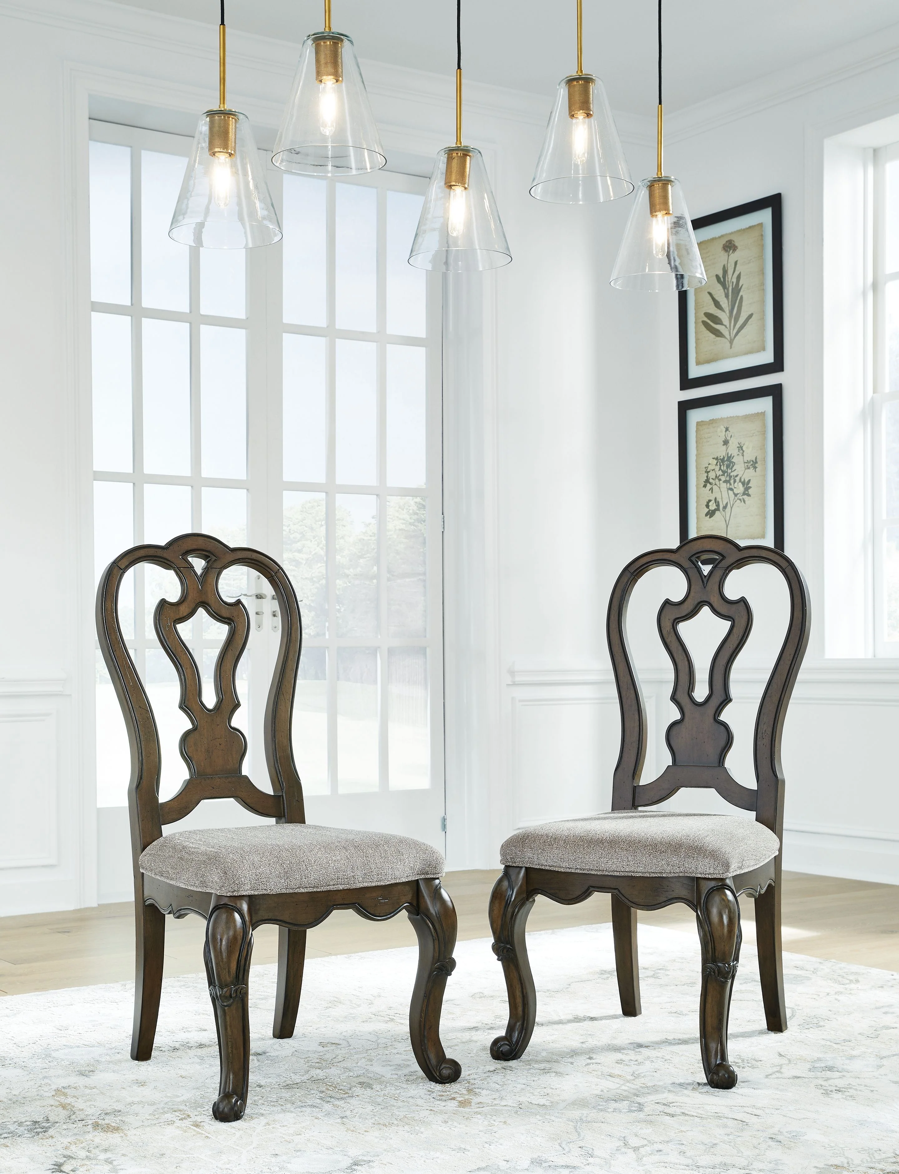Maylee - Dining Upholstered Side Chair (Set of 2) - Dark Brown - Image 4