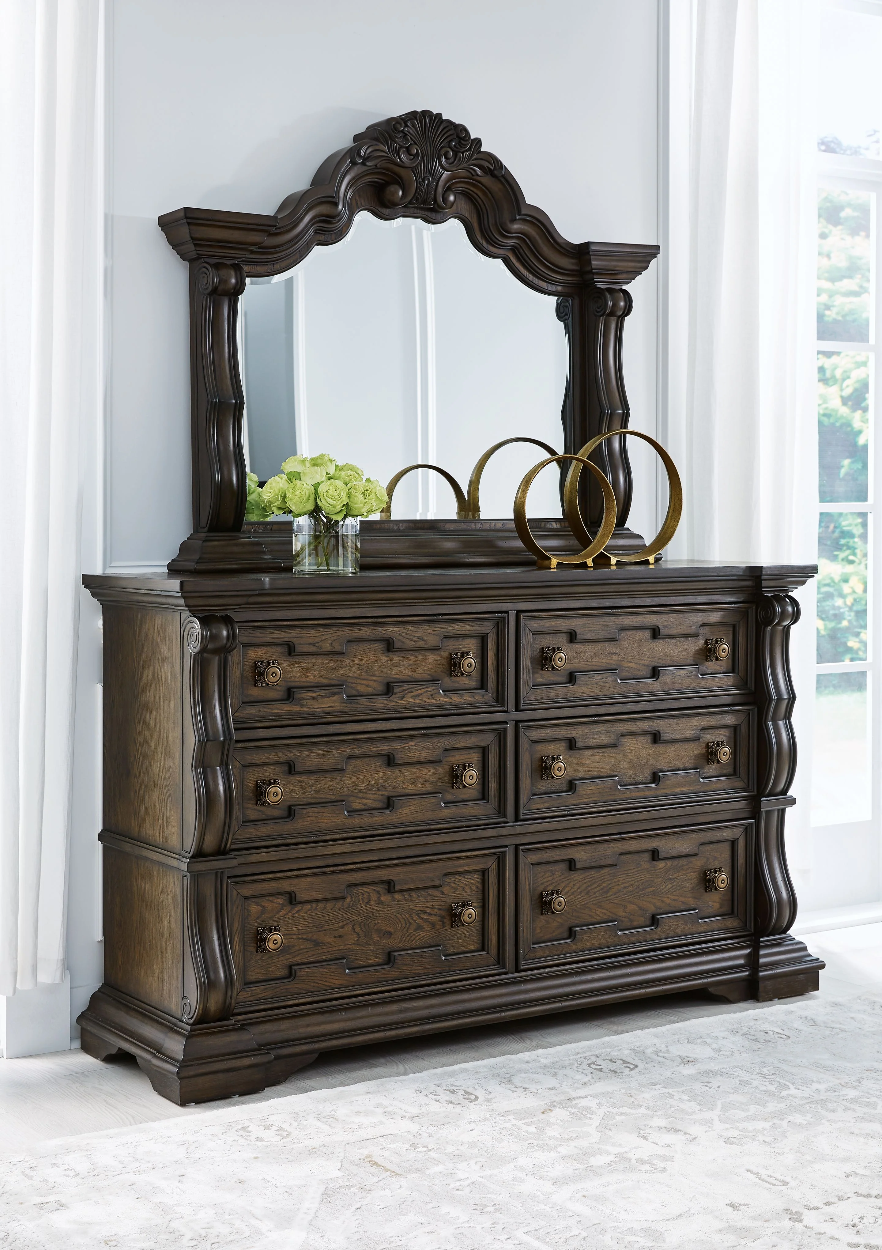 Maylee - Dresser And Mirror - Dark Brown - Image 3