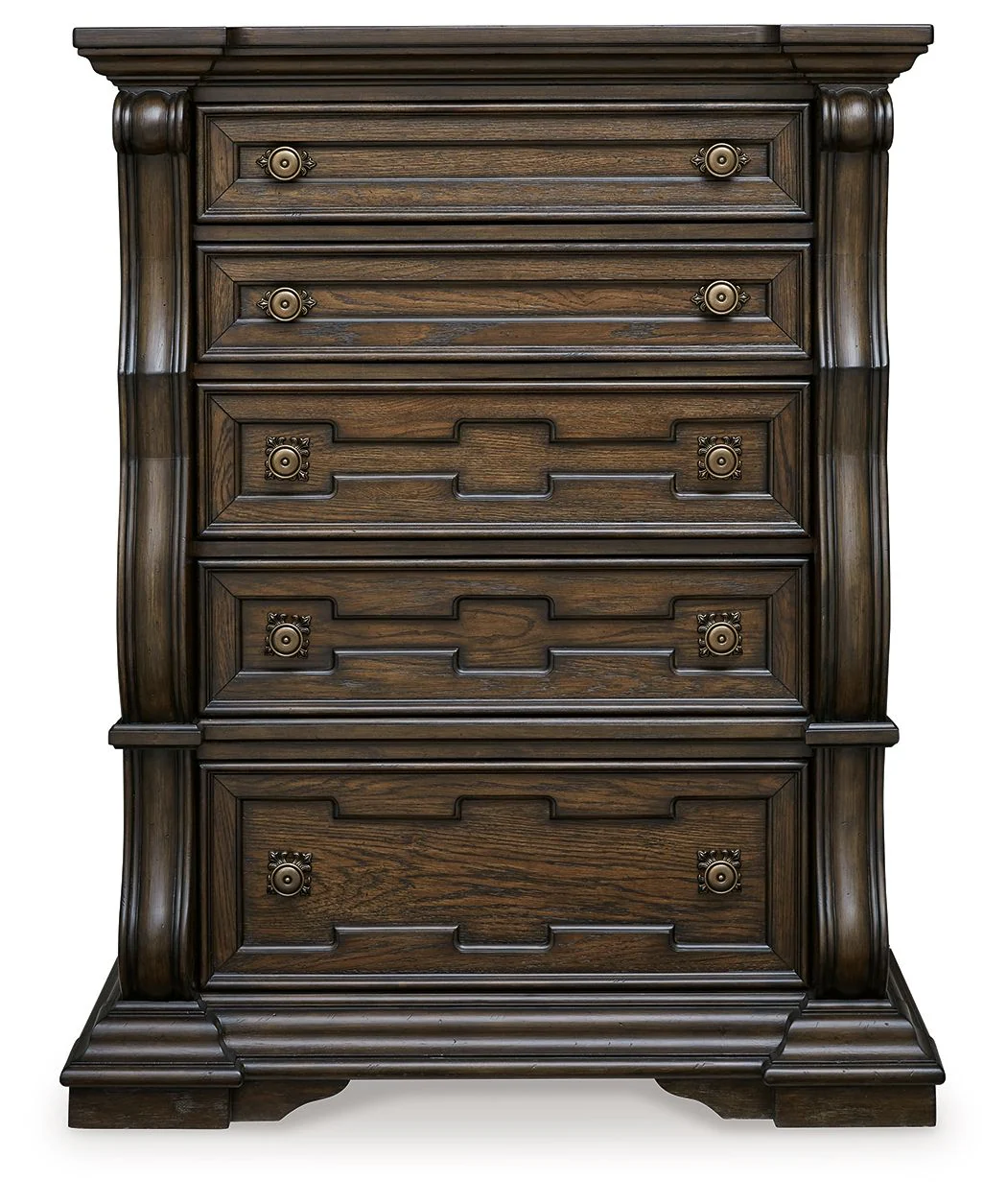 Maylee - Five Drawer Chest - Dark Brown - Image 2