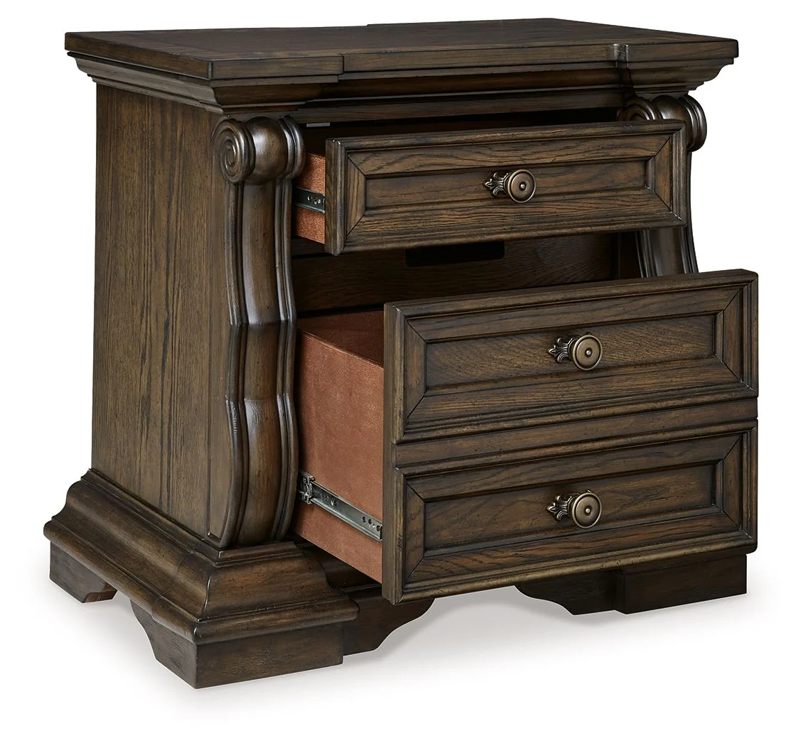 Maylee - Three Drawer Night Stand - Dark Brown - Image 2