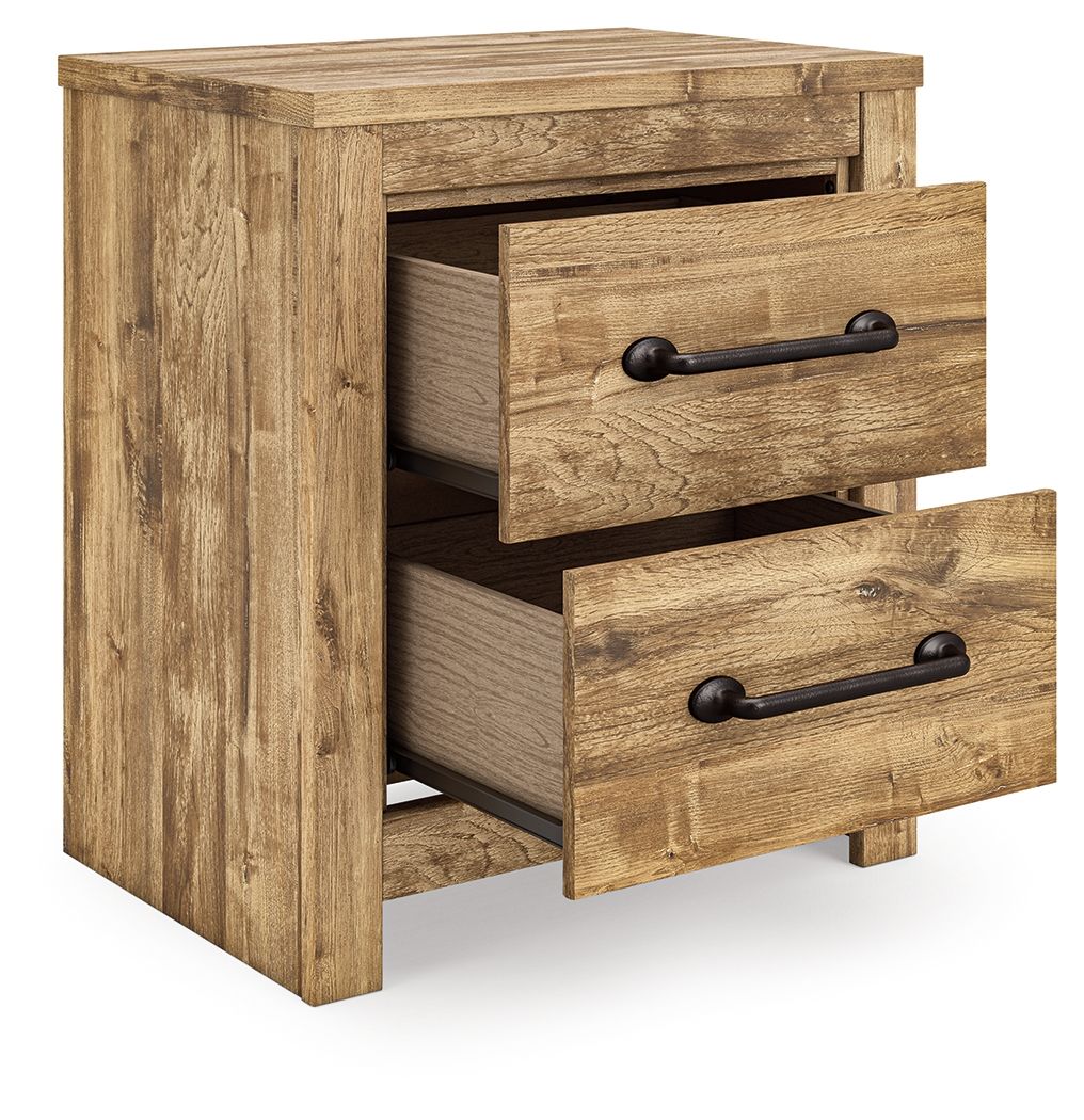 Maystonna - Two Drawer Night Stand - Brown - Image 3