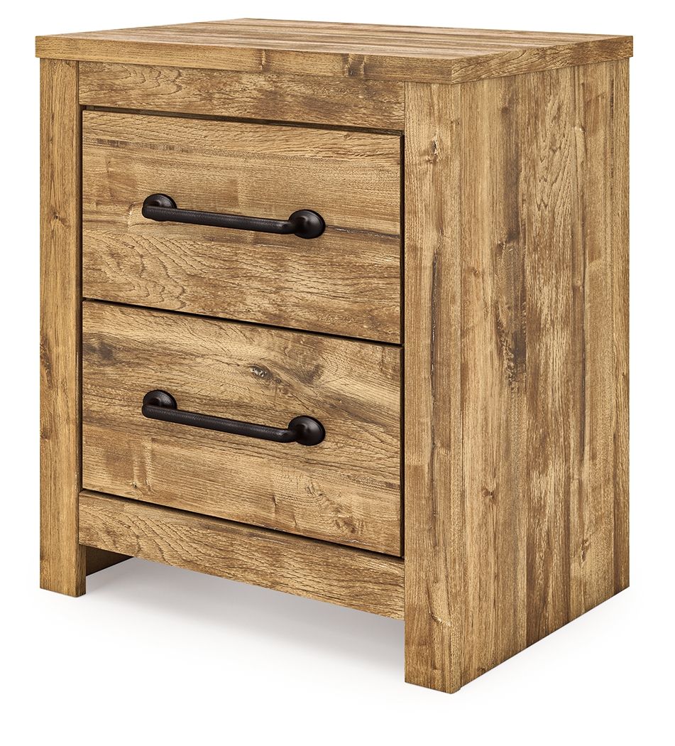 Maystonna - Two Drawer Night Stand - Brown - Image 4