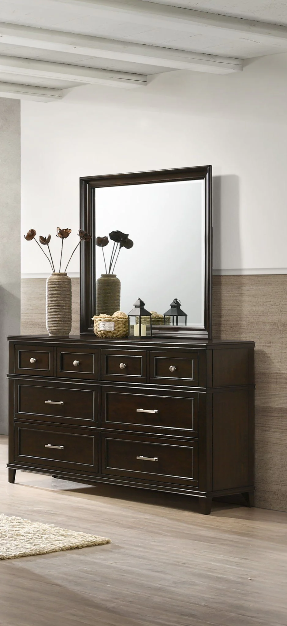 Merlot - 6 Drawer Dresser - Mahogany - Image 2