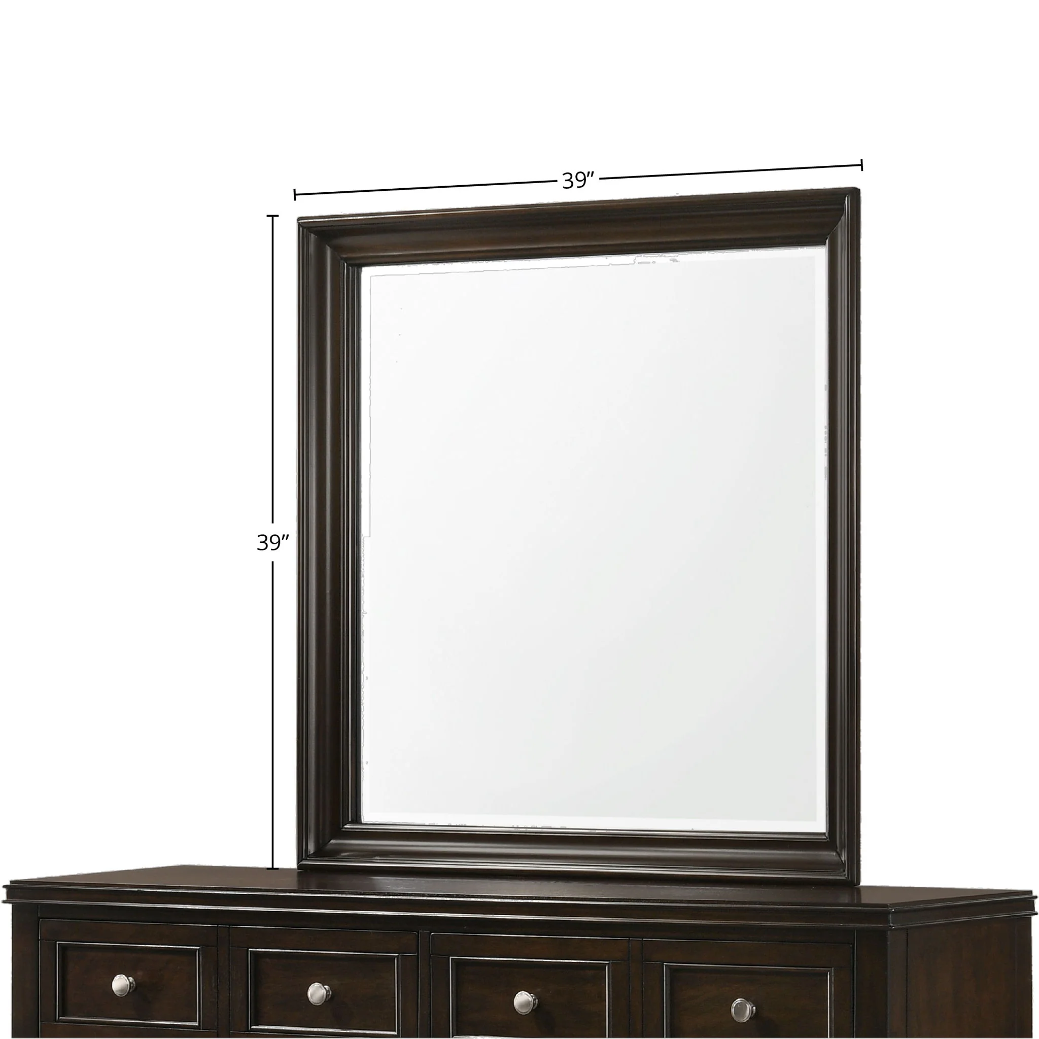 Merlot - Square Mirror - Mahogany - Image 3