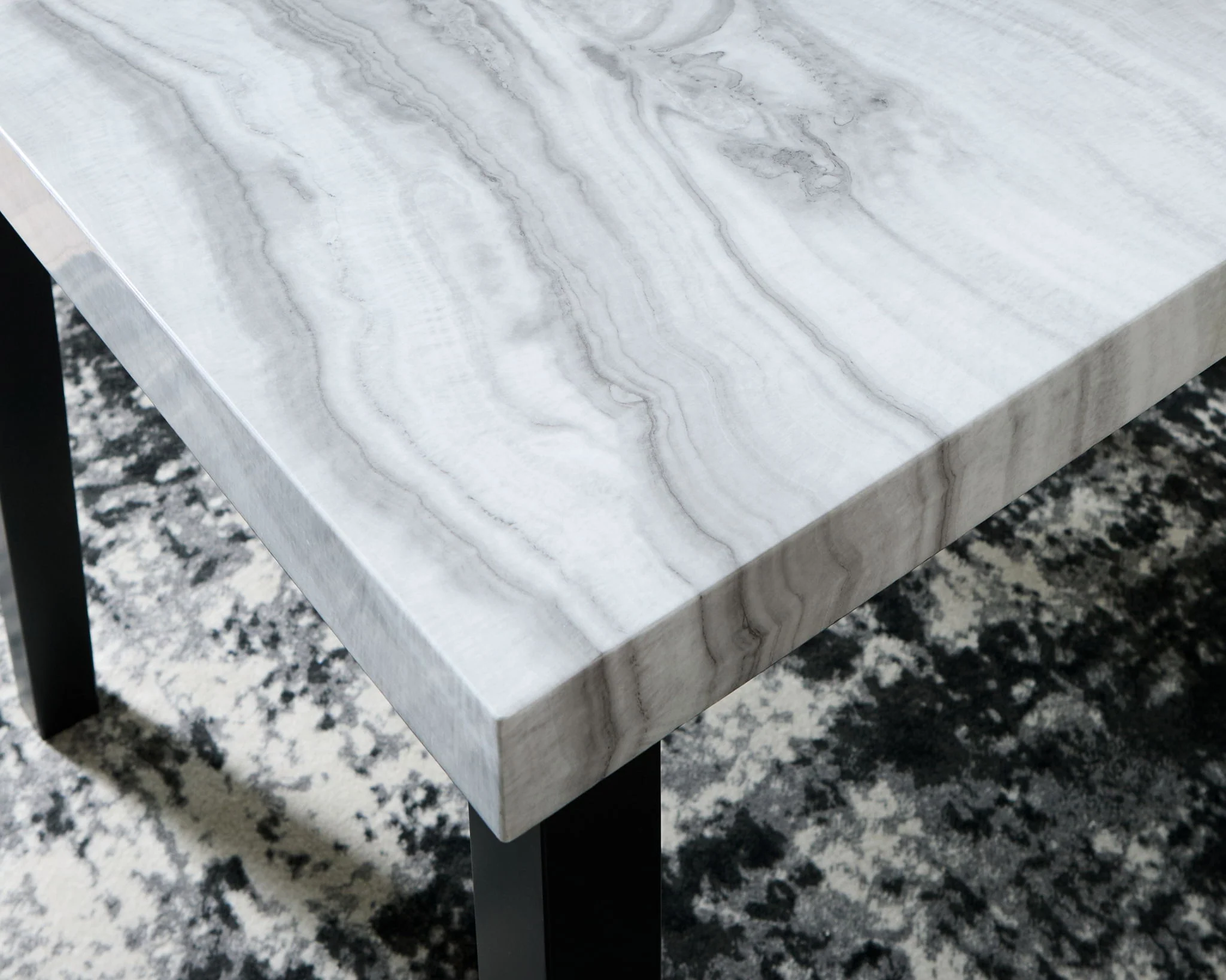 Mervannie - Square Dining Room Counter Table - Gray / Black - Image 2
