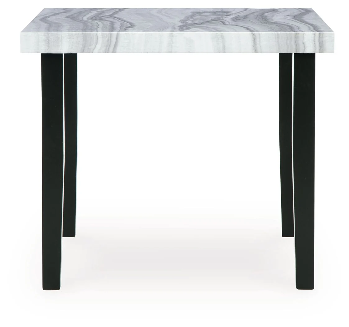 Mervannie - Square Dining Room Counter Table - Gray / Black - Image 4
