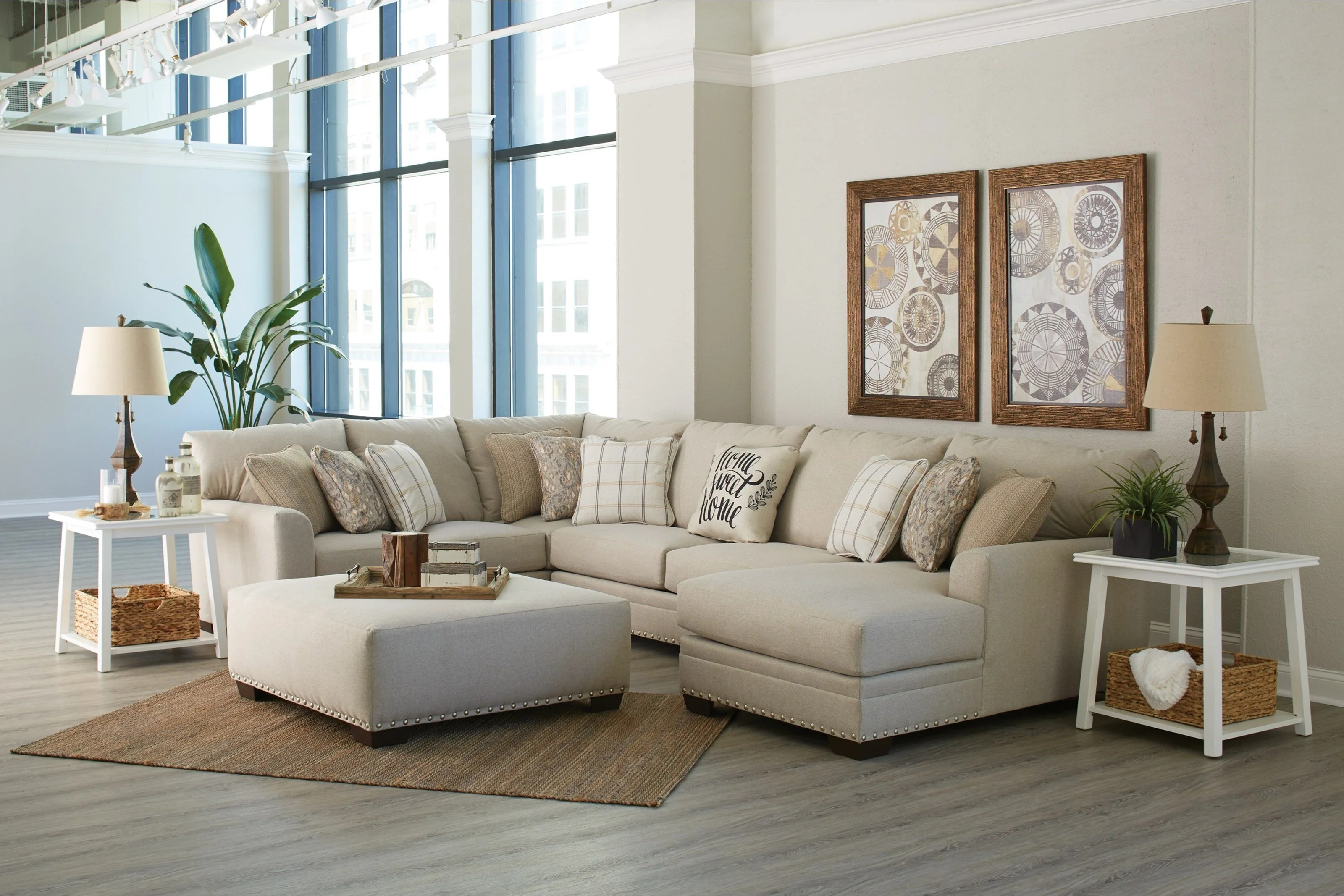 Middleton Cement 3 Piece Sectional 4478