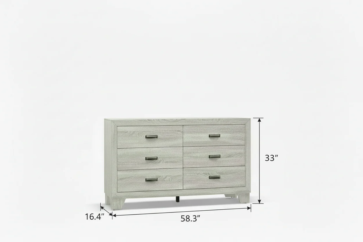Millie White Wash Bedroom Suites B9220 - Image 5