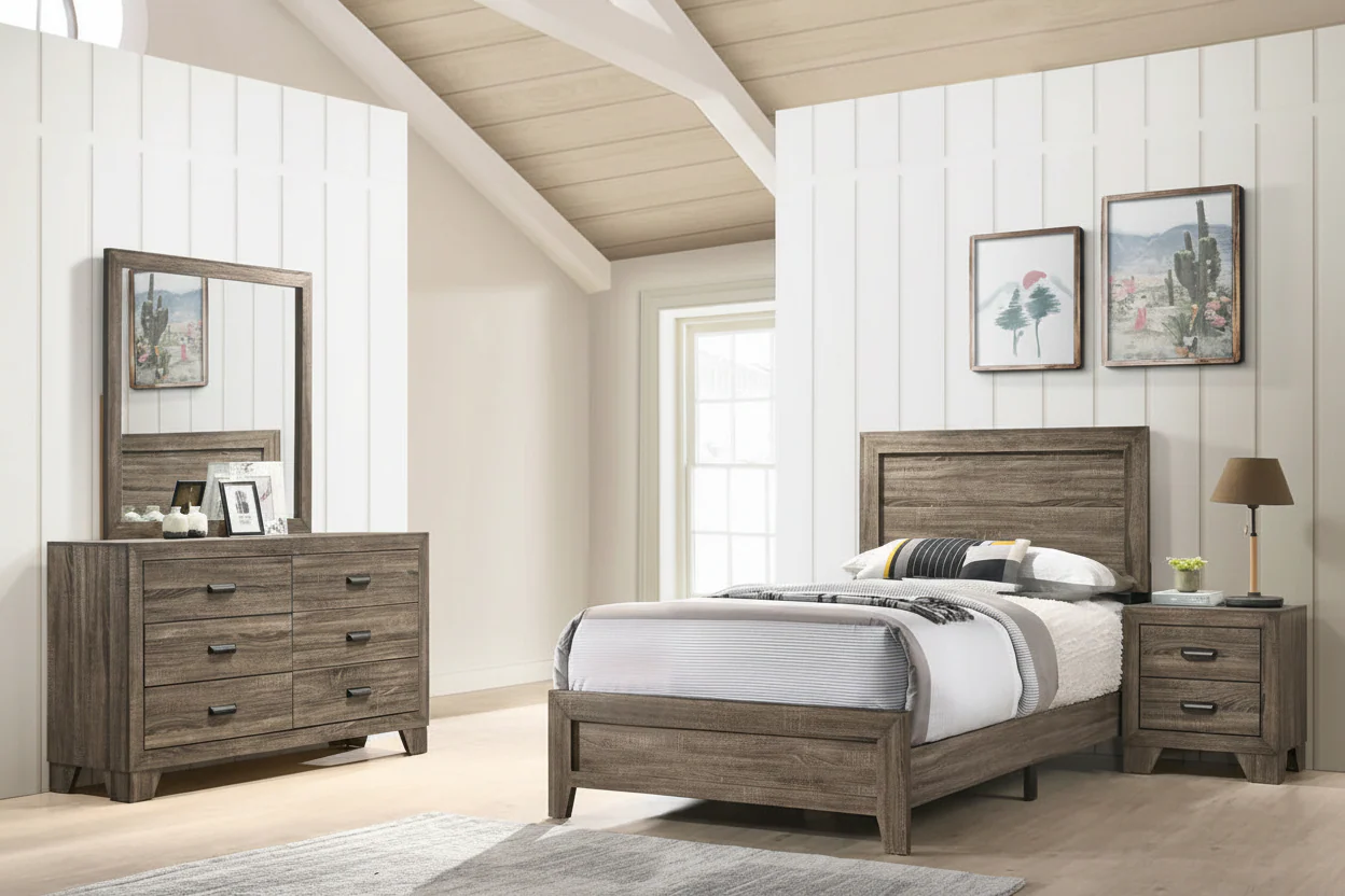 Millie Driftwood Gray/Brown Bedroom Suites B9200 - Image 10