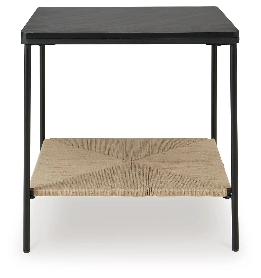 Minrich - Accent Table - Black / Natural - Image 3