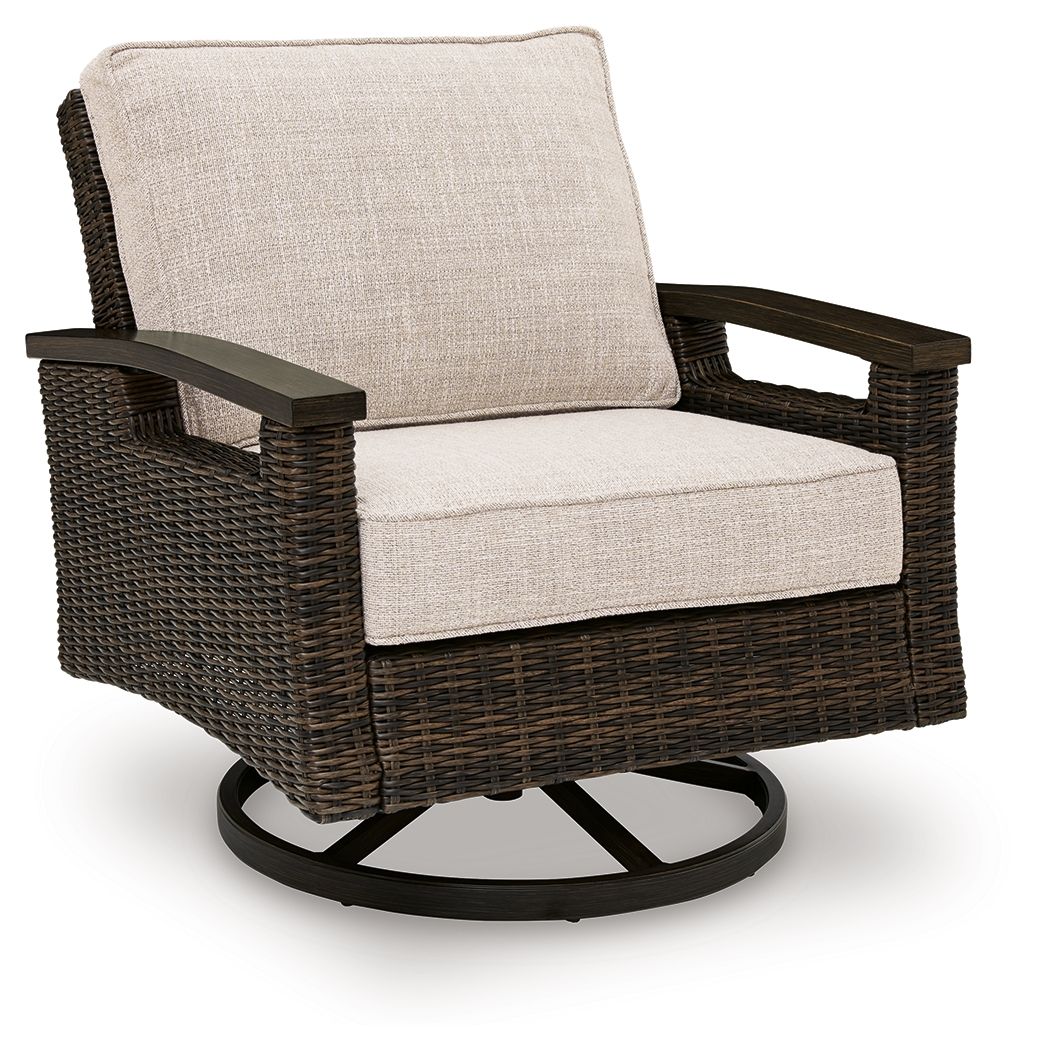 Monterey Point - Swivel Lounge Chair (Set of 2) - Dark Brown - Image 2