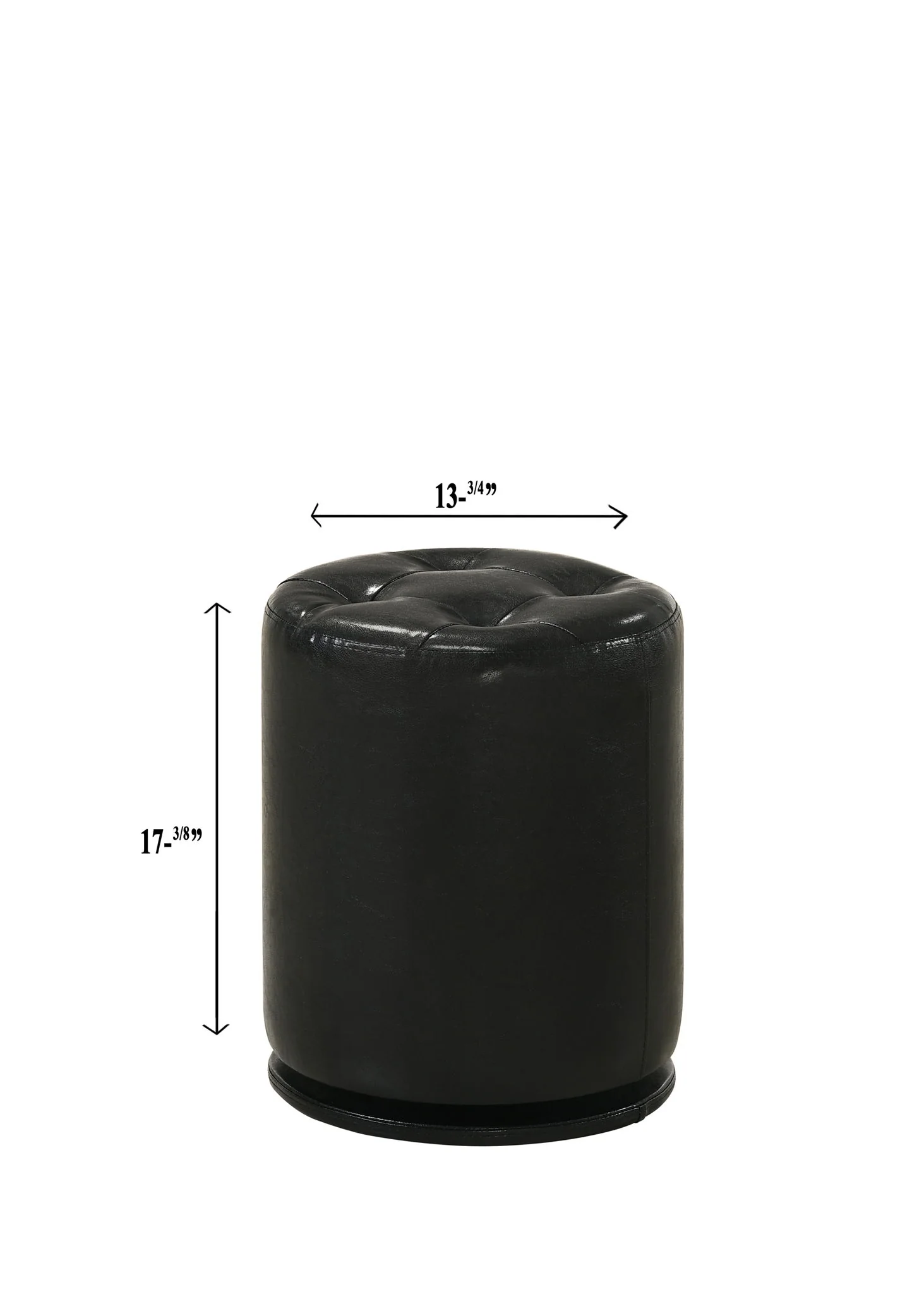 Morgan - Round Swivel Stool - Black - Image 3