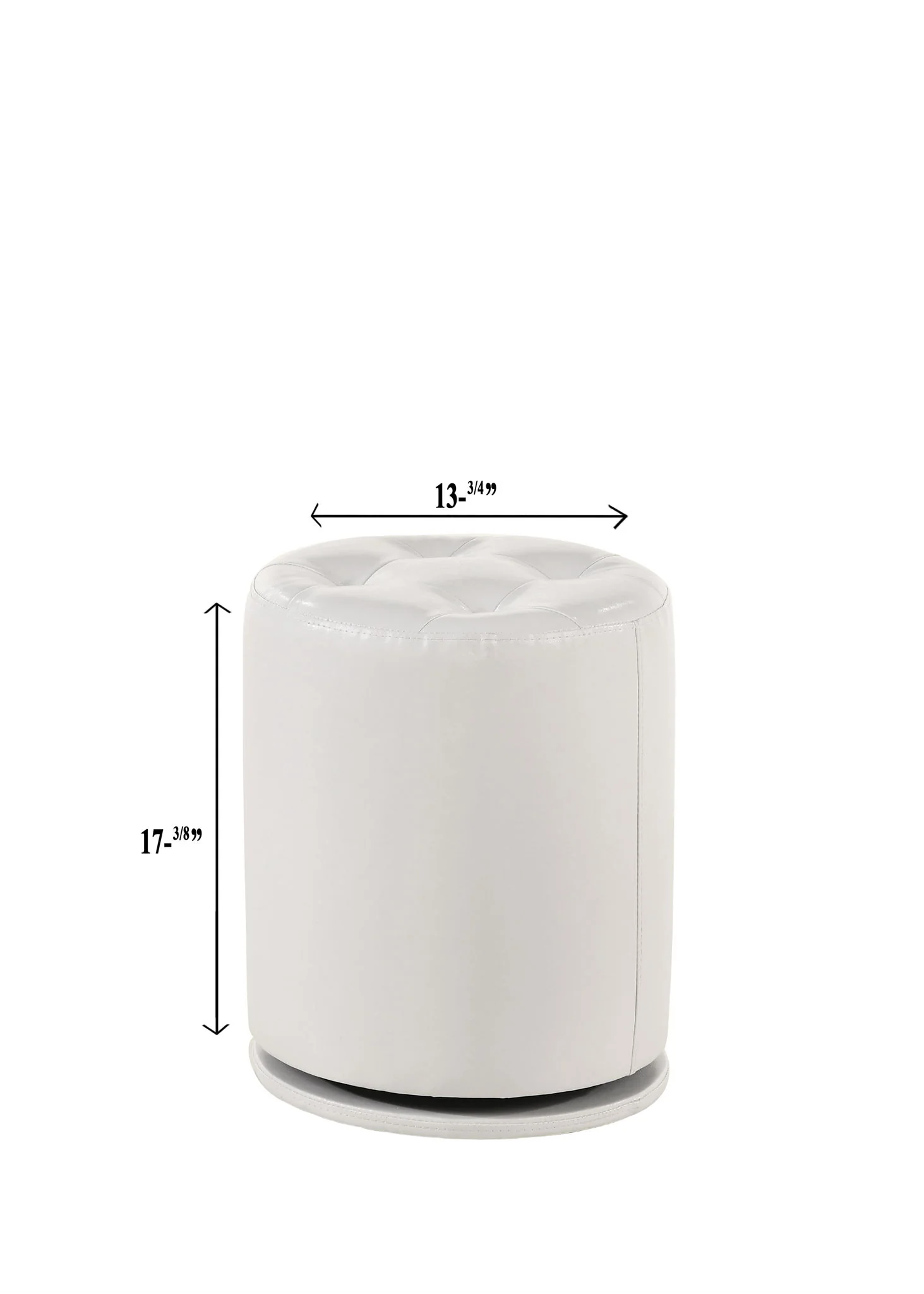 Morgan - Round Swivel Stool - White - Image 3