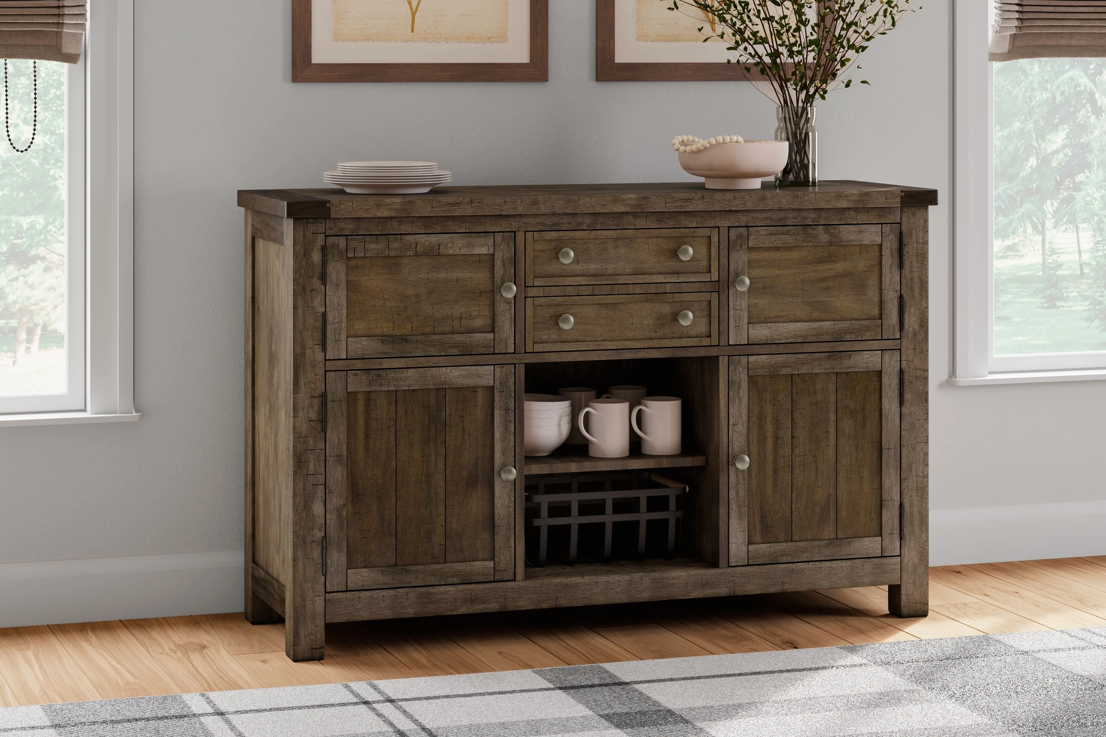 Moriville - Dining Room Server - Grayish Brown - Image 3