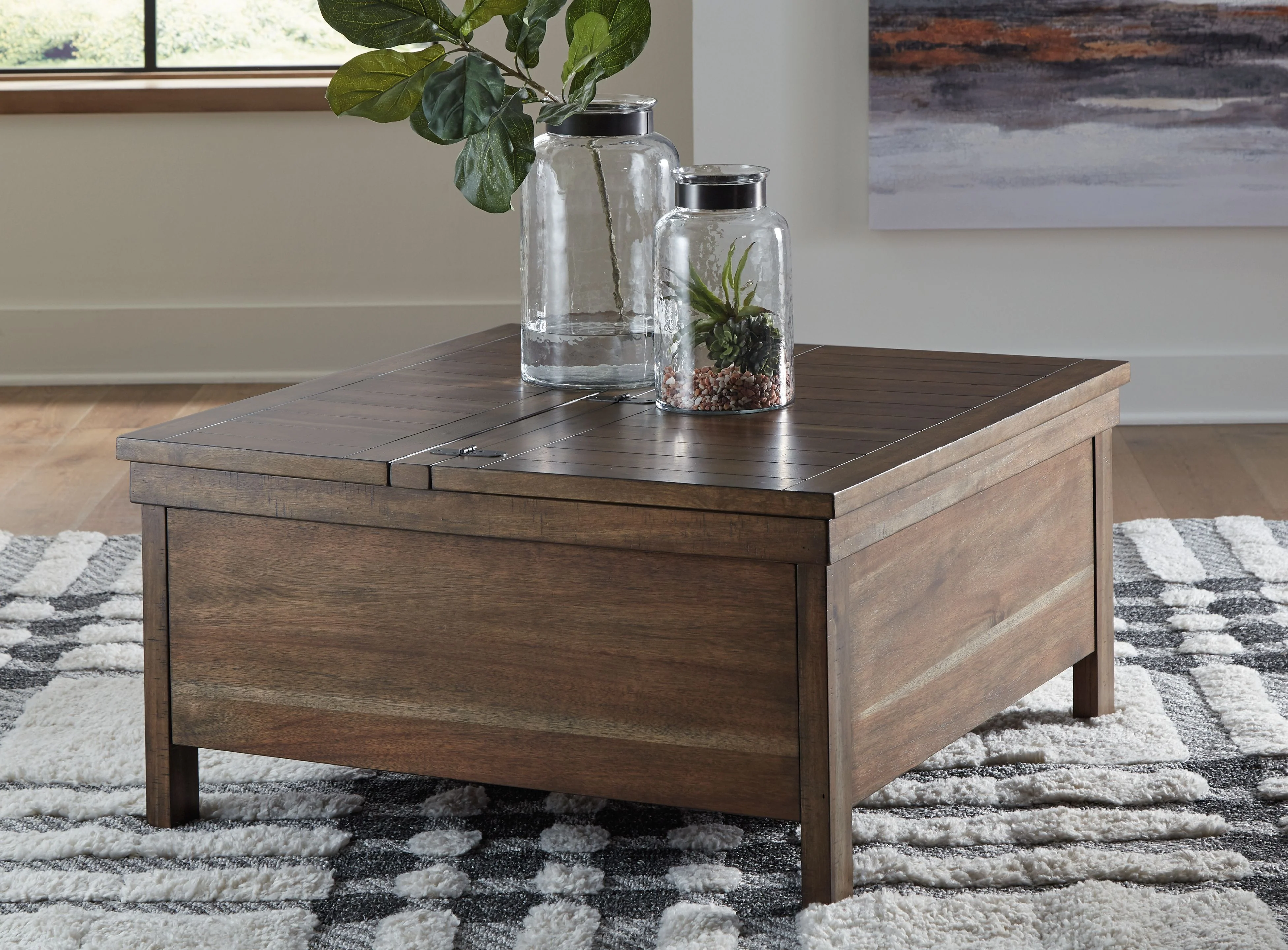 Moriville - Lift Top Cocktail Table - Grayish Brown - Image 2