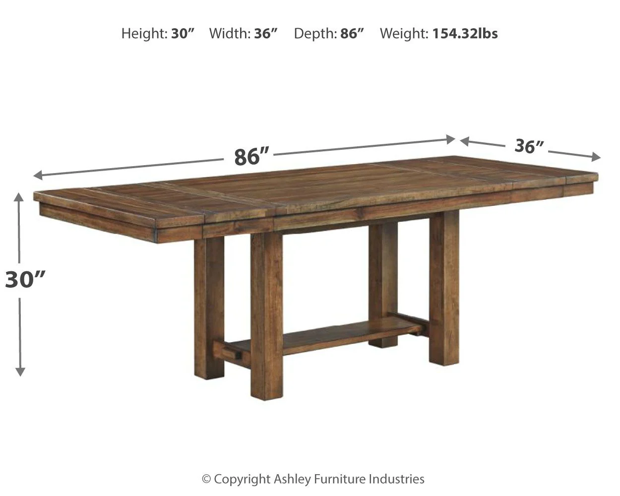 Moriville - Rectangular Dining Room Extension Table - Grayish Brown - Image 3
