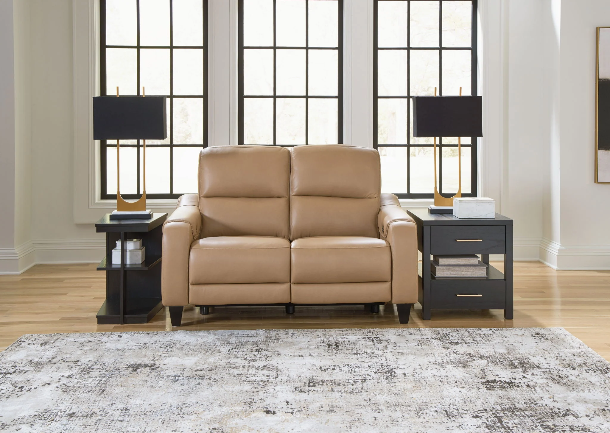 Mosswell - Power Reclining Loveseat With Adj Headrest - Toffee - Image 3