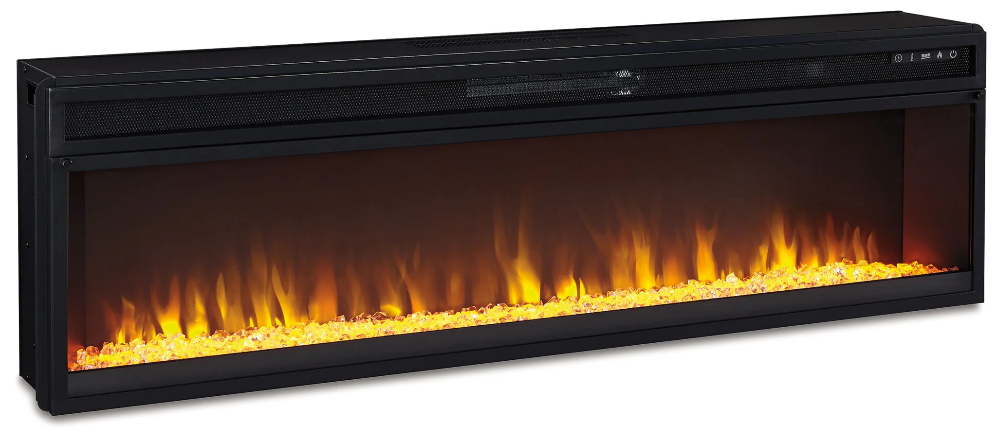 Naydell - 92" TV Stand with Wide Fireplace Insert - Gray - Image 3