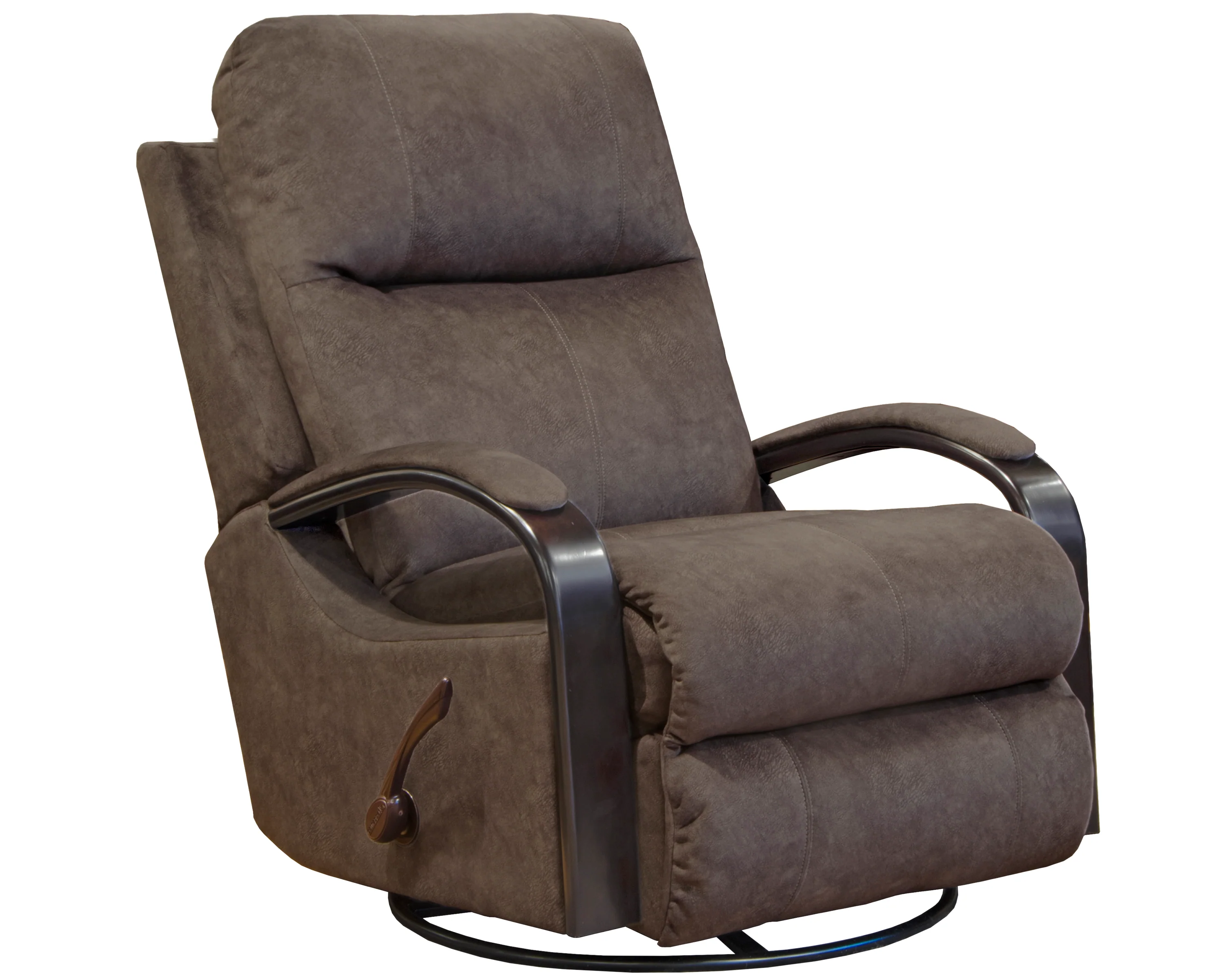 Niles #4703 Wood Arm Swivel Recliner in 3 Color Choices - Image 4
