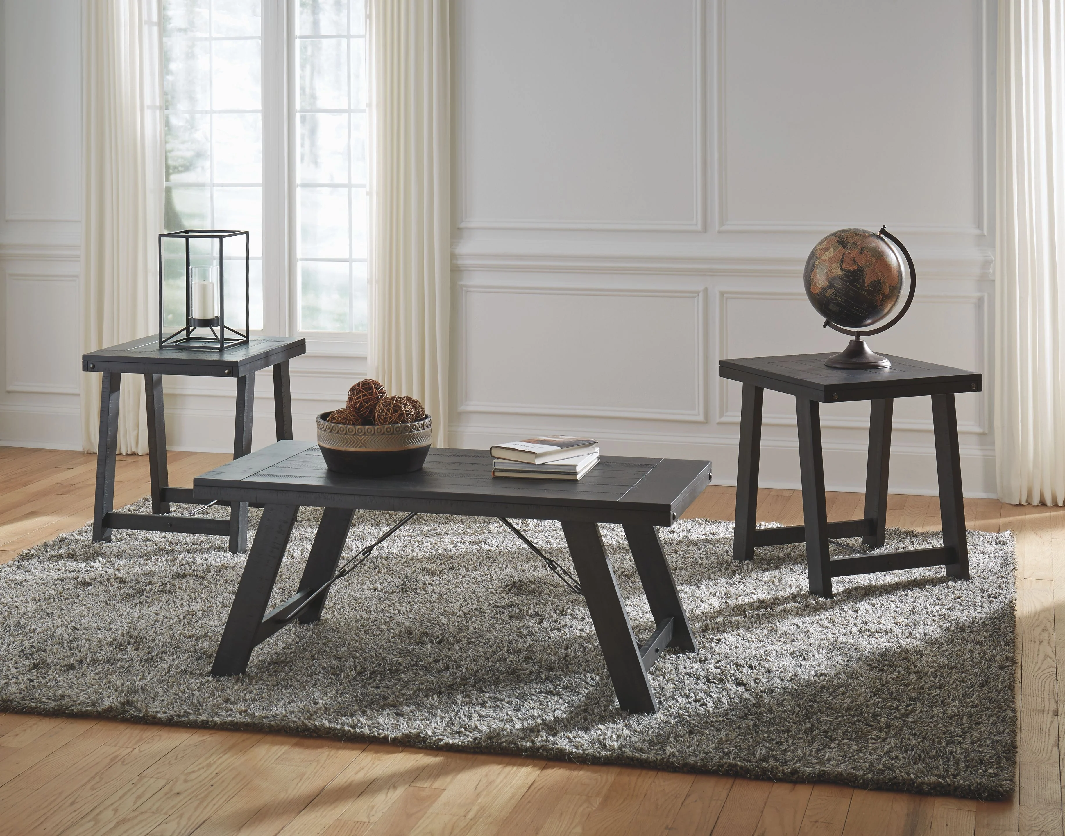 Noorbrook - Occasional Table Set (Set of 3) - Black / Pewter - Image 3