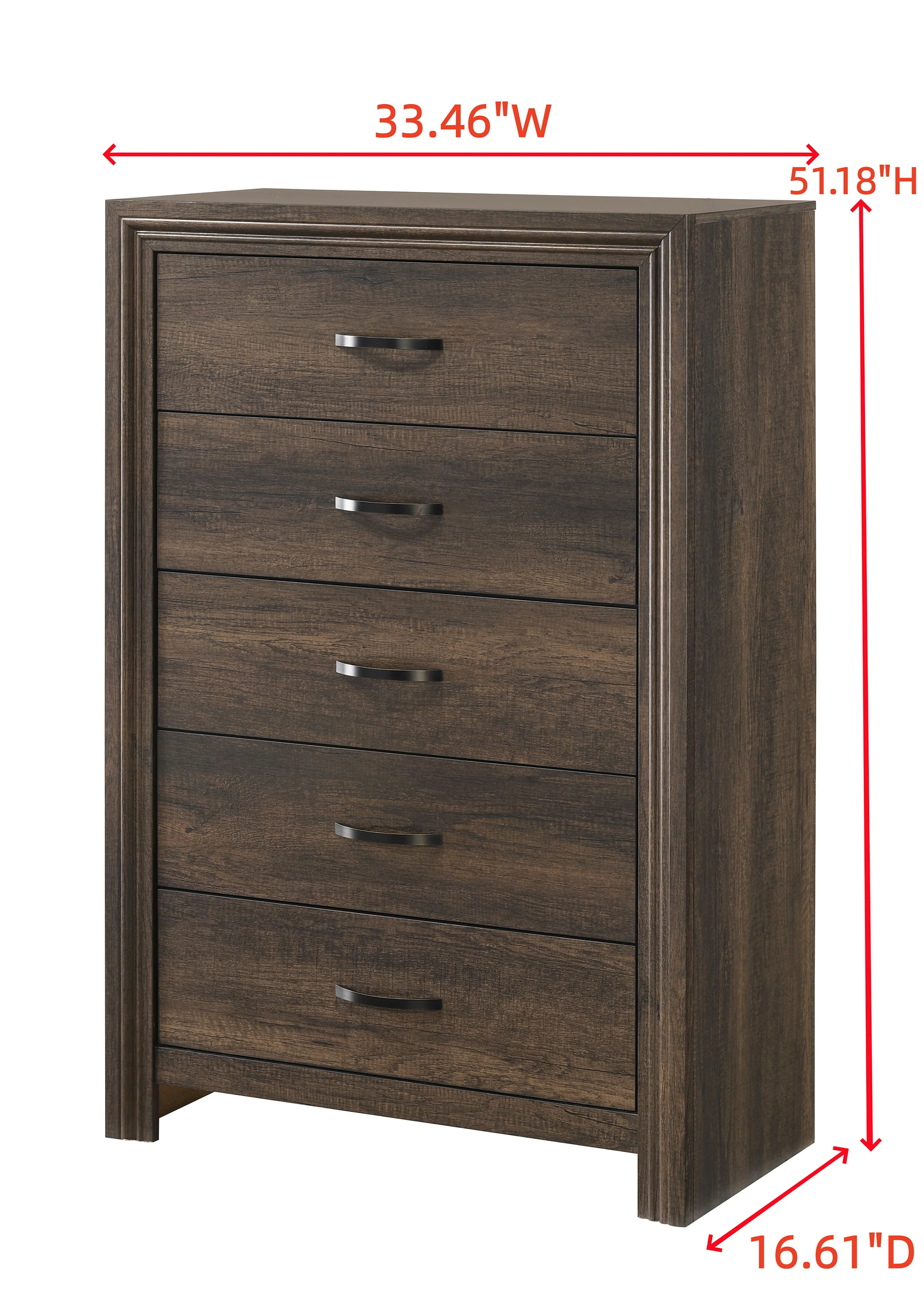 Noreen 5 Drawer Vertical Chest - Image 3