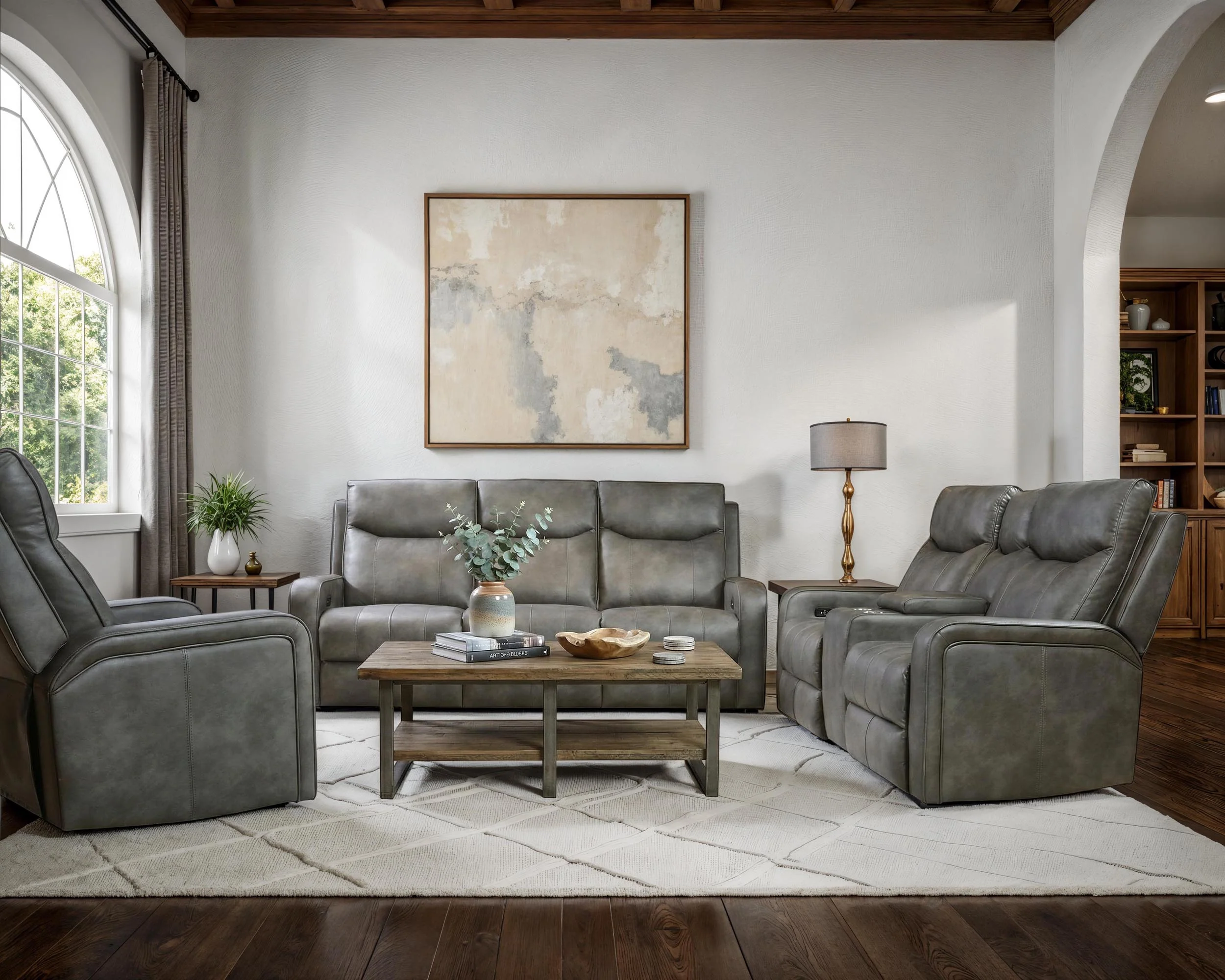 Nova Graphite Reclining Living Room Sets