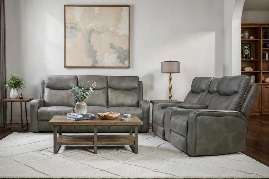 Nova Graphite Reclining Living Room Sets - Image 2