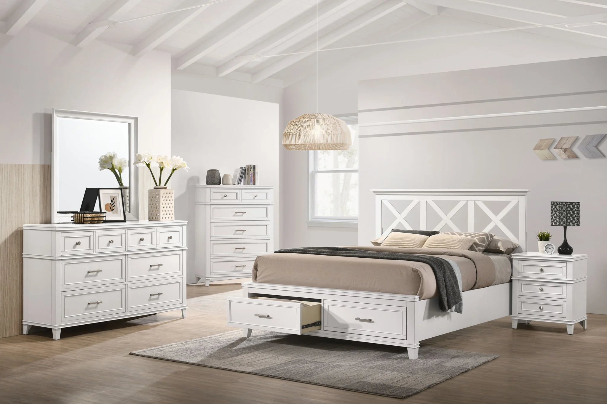 Nova II - 3 Drawer Nightstand With USB - Image 6