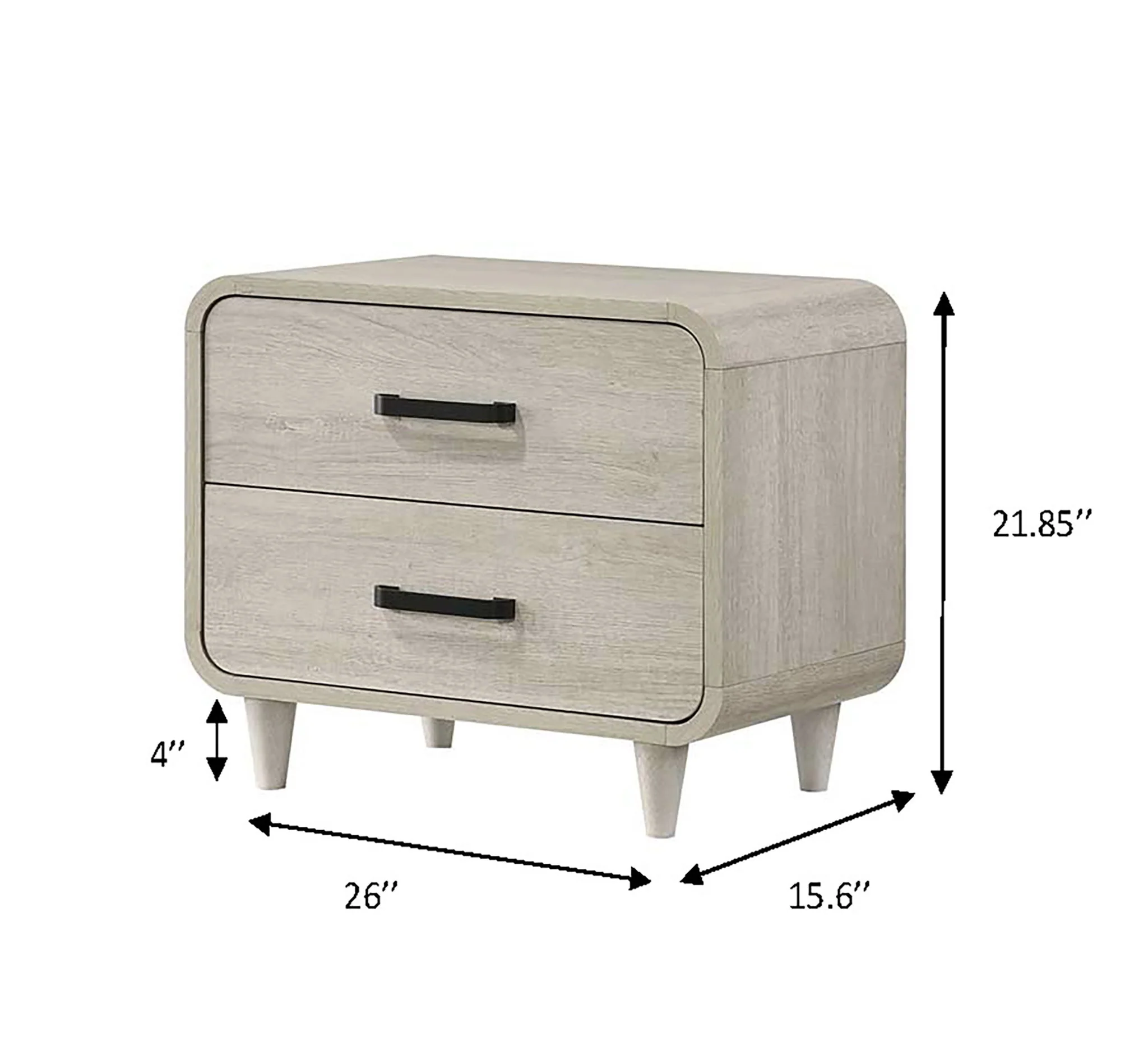 Nyomi - Night Stand - White - Image 3